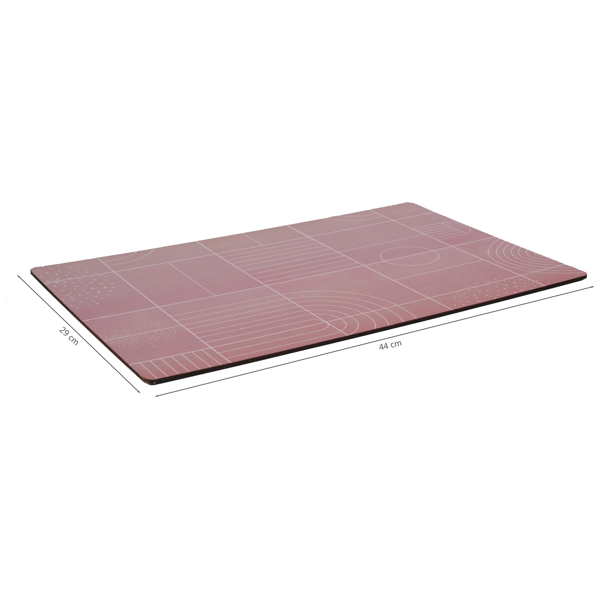 Print Moden Pop Pink Engineered Wood Placemat Set Of 2 in Multi Colour
