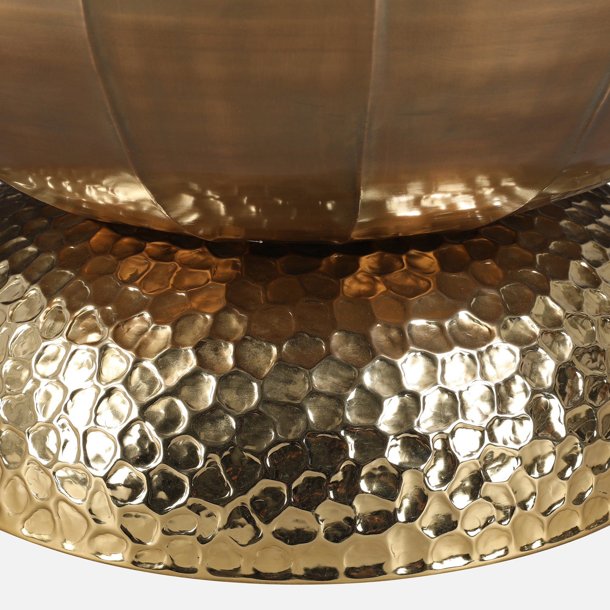 Mirbah Wood & Iron Center Table in Brown & Gold Colour