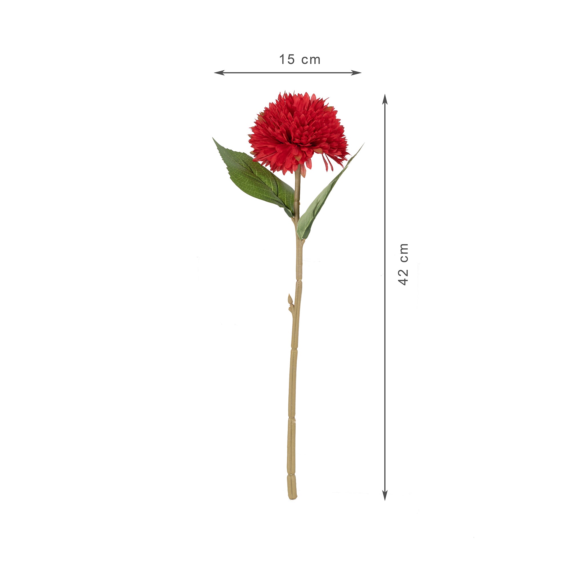 Elora Single Red Daisy Polyester Artificial Flower 42cm in Red Colour