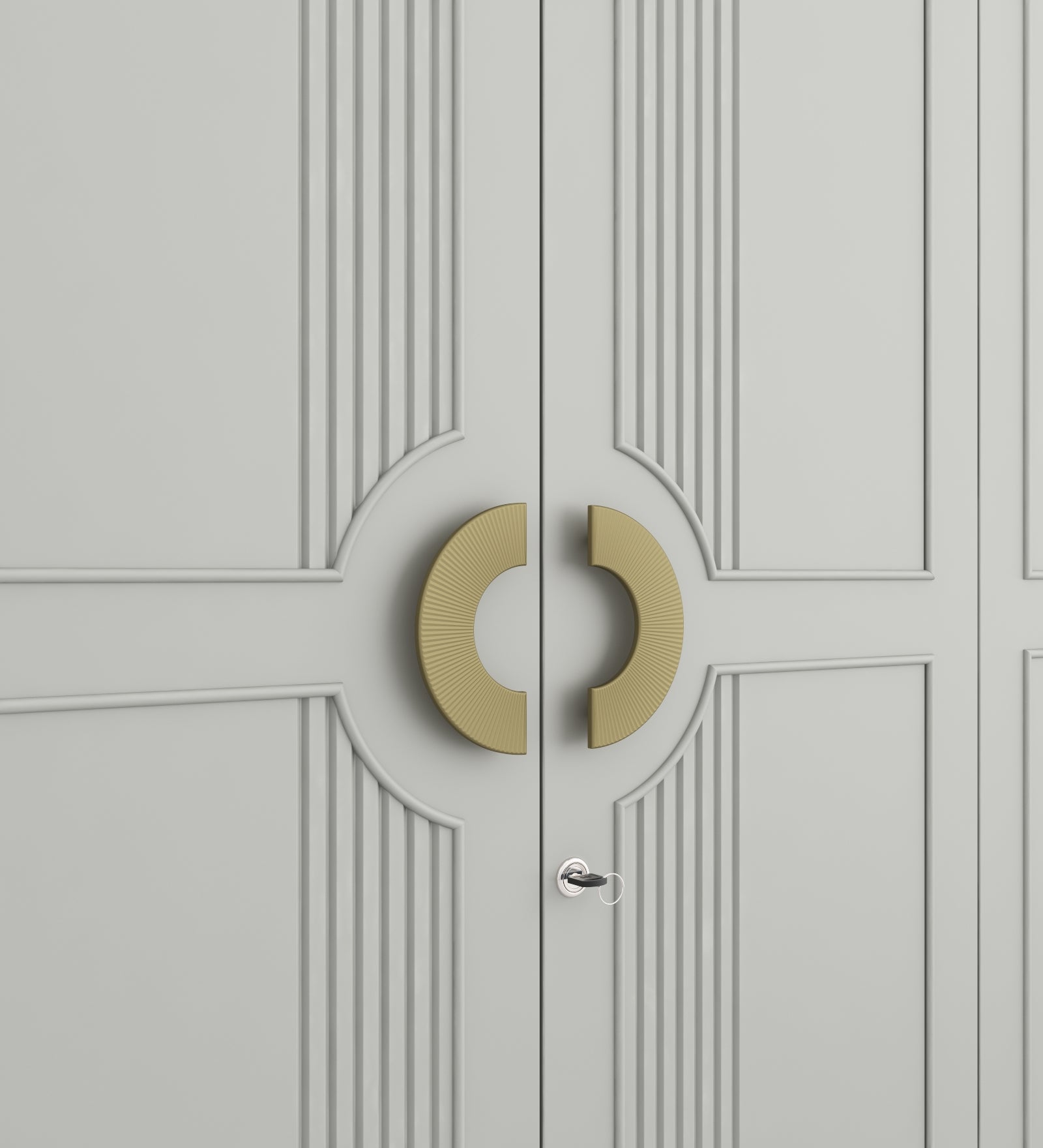 Akira 4 Door Wardrobe in Pumic Grey Colour