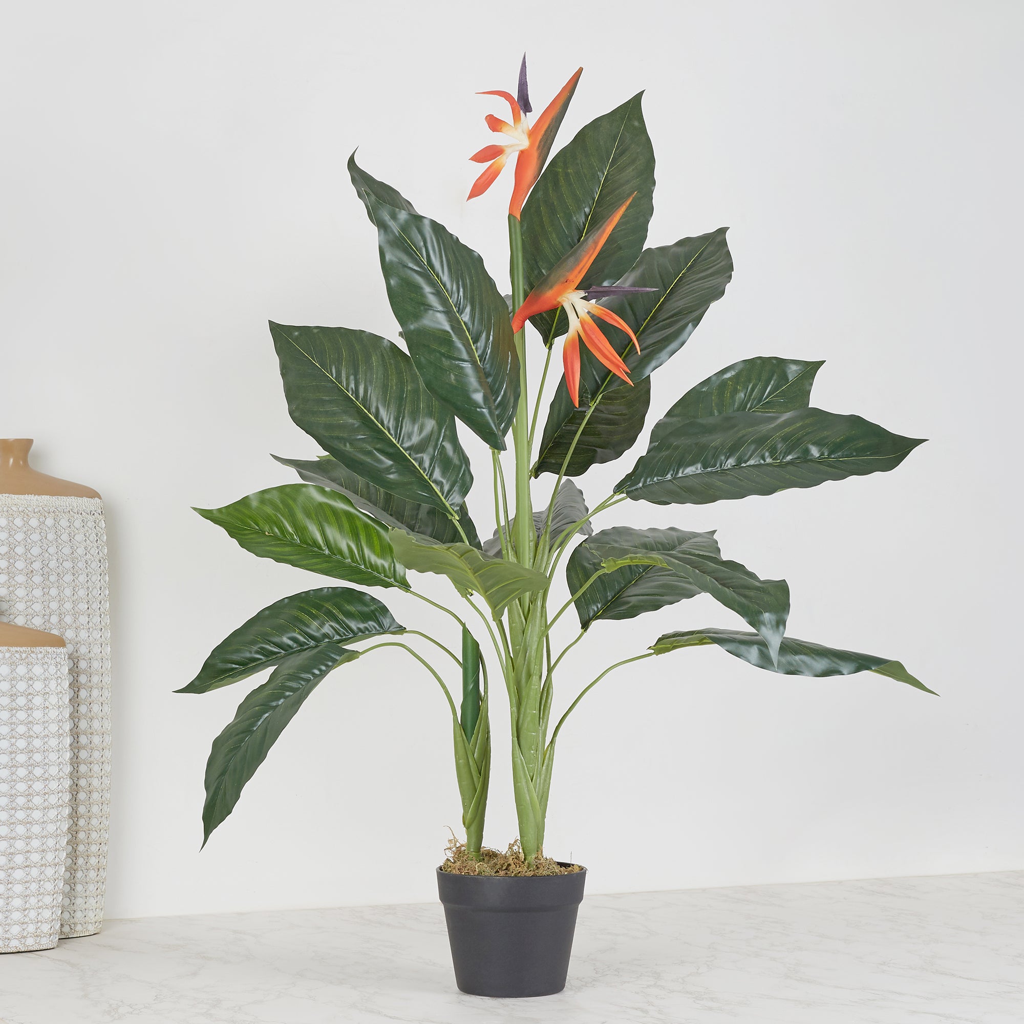 Ilana Artificial Paradise Bird Potted Plant 100Cm in Green Colour