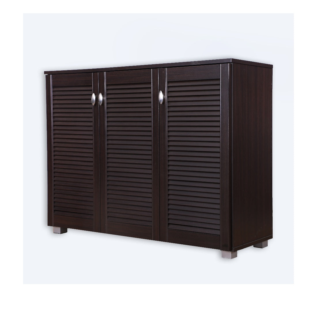 Frisco Engineered Wood 3 door Shoe Rack in Wenge Colour