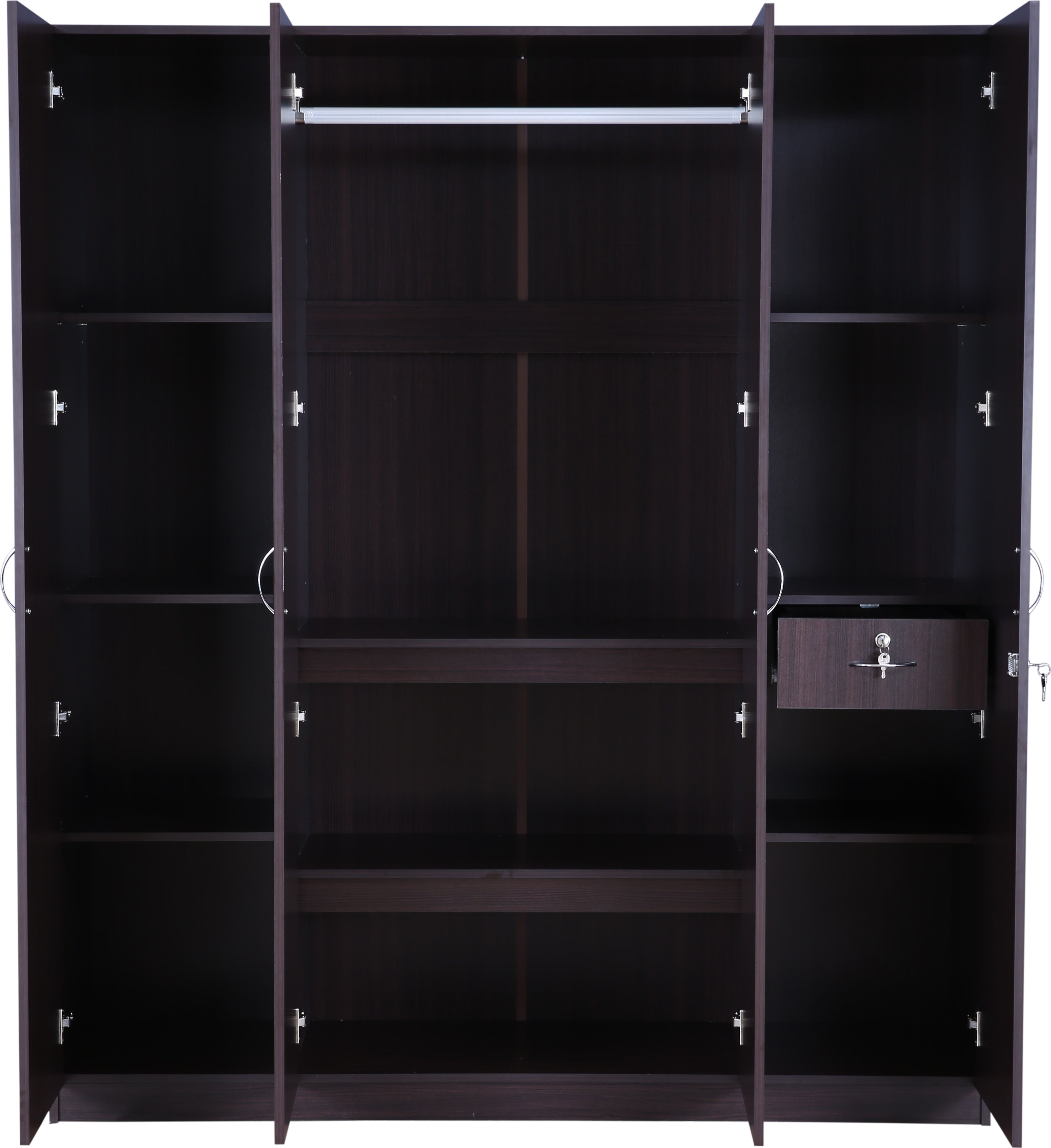 Allen 4 door wardrobe in Walnut Colour