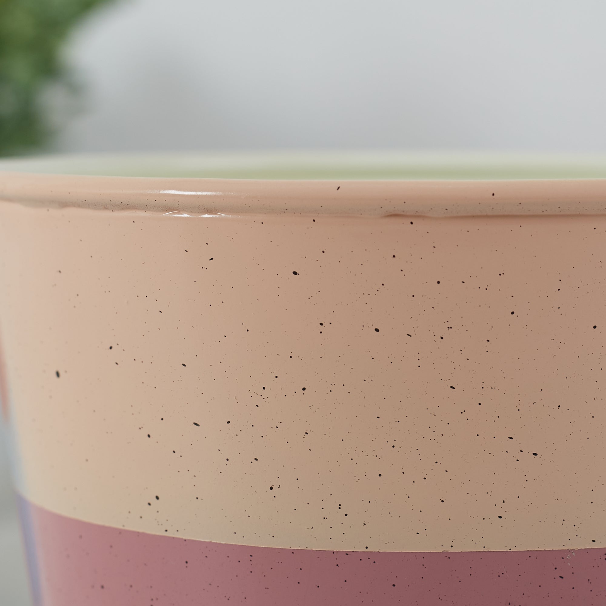 Pep Pop Metal Multi Band Planter 14Cm in Blush Colour
