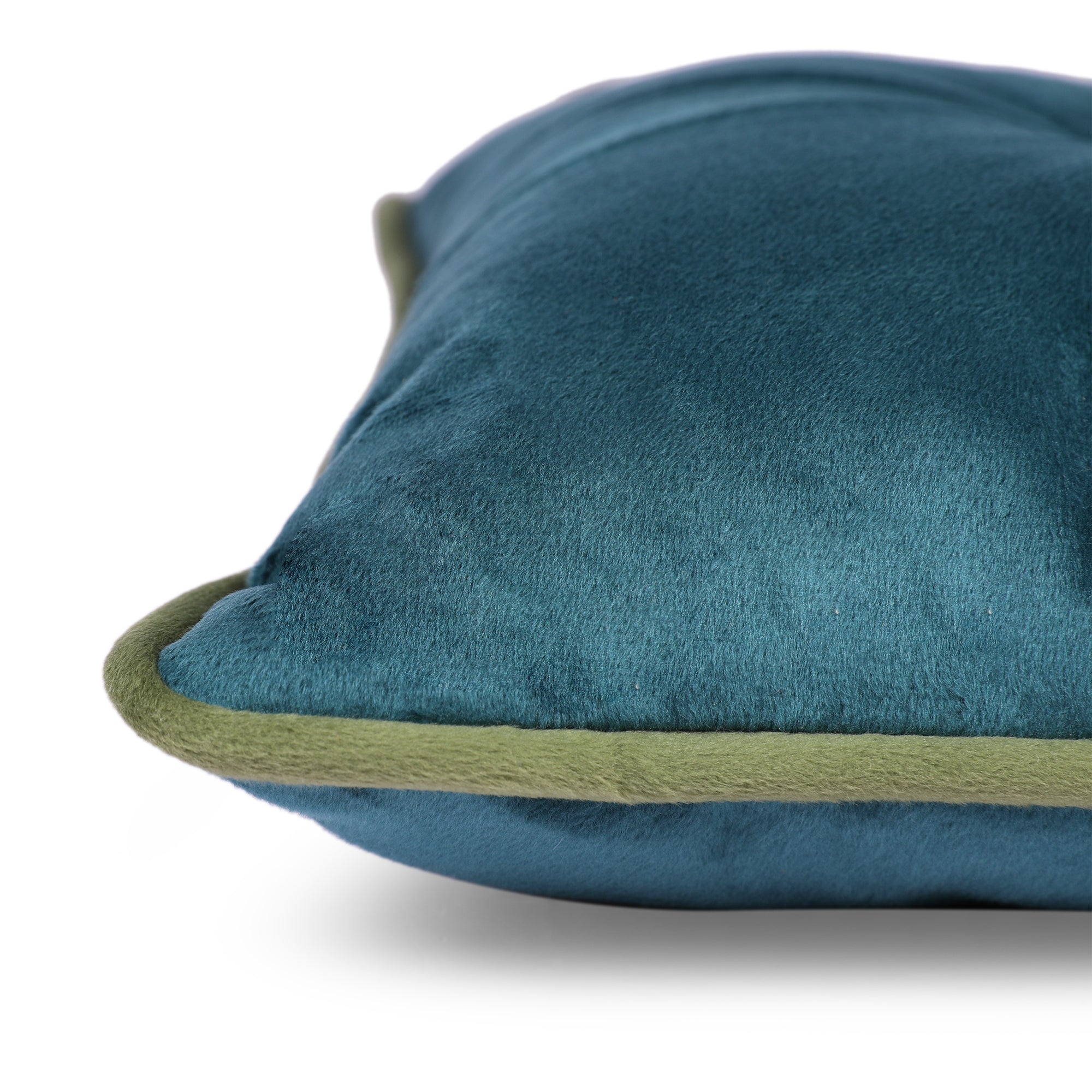 Velvet Solid Dori Filled Cushion Aqua, 40X40cm