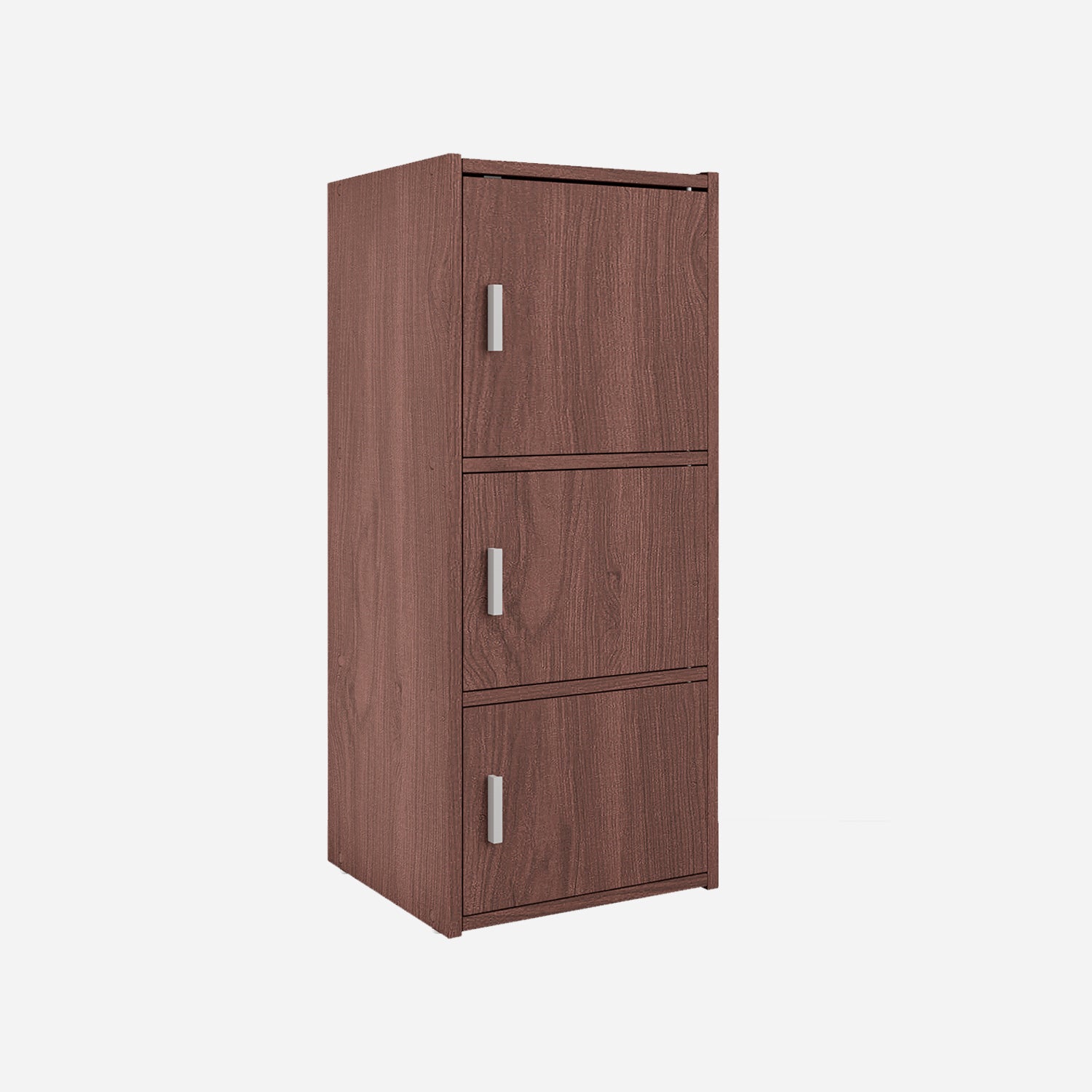 Albert Engineered Wood 3 Tier Cabinet in Cherry Brown Colour