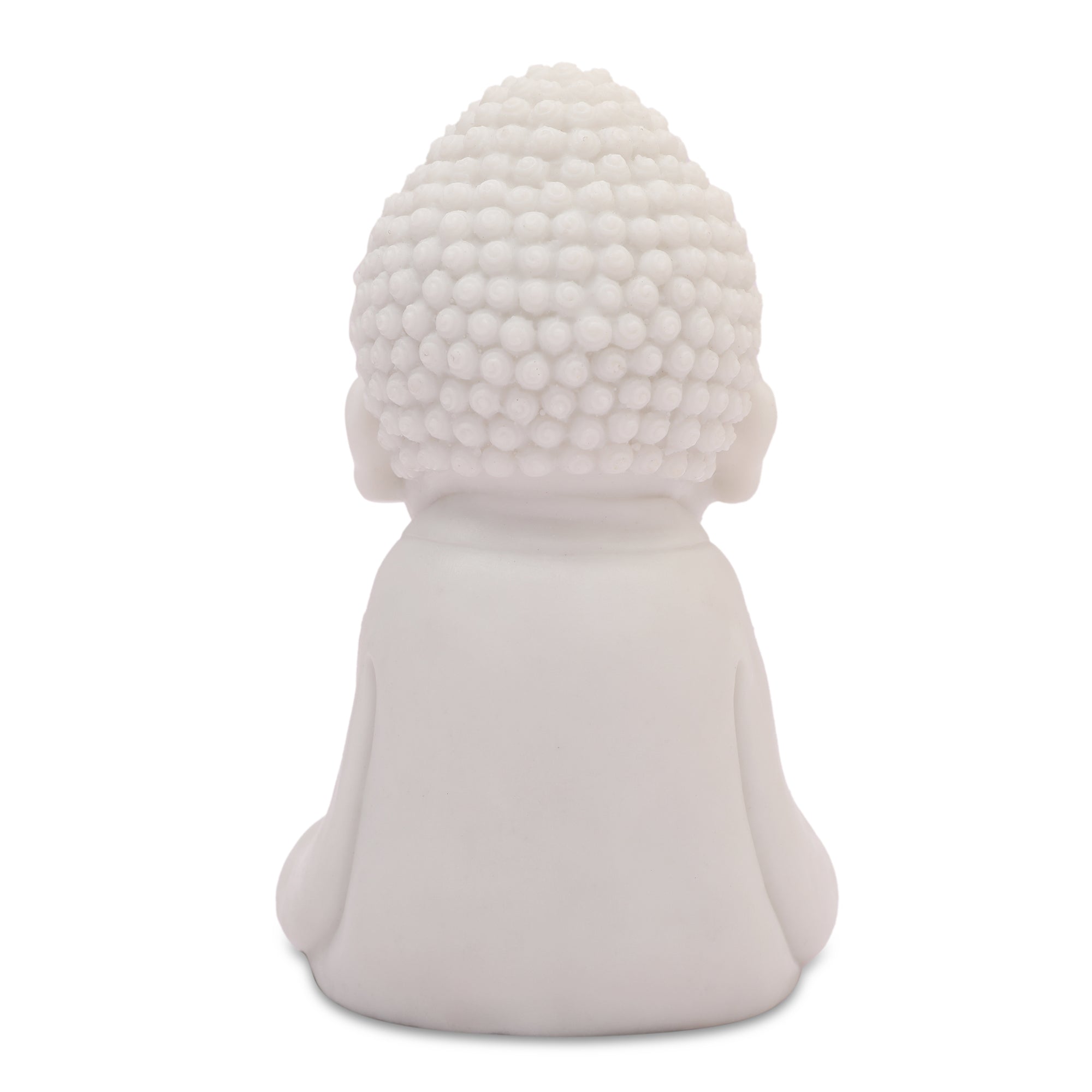 NAQSH PRAYING MONK, POLYRESIN HAND FINISHED FIGURINE WHITE BY LIVNG ESSENCE