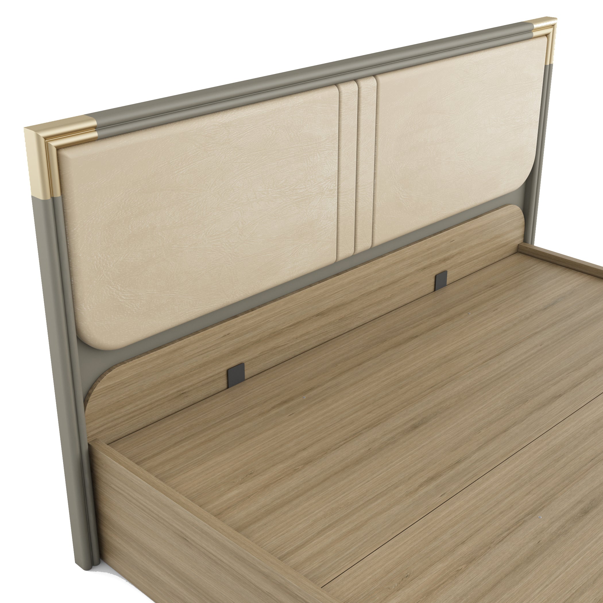 Asa Engineered Wood King Bed in Santana Oak Colour