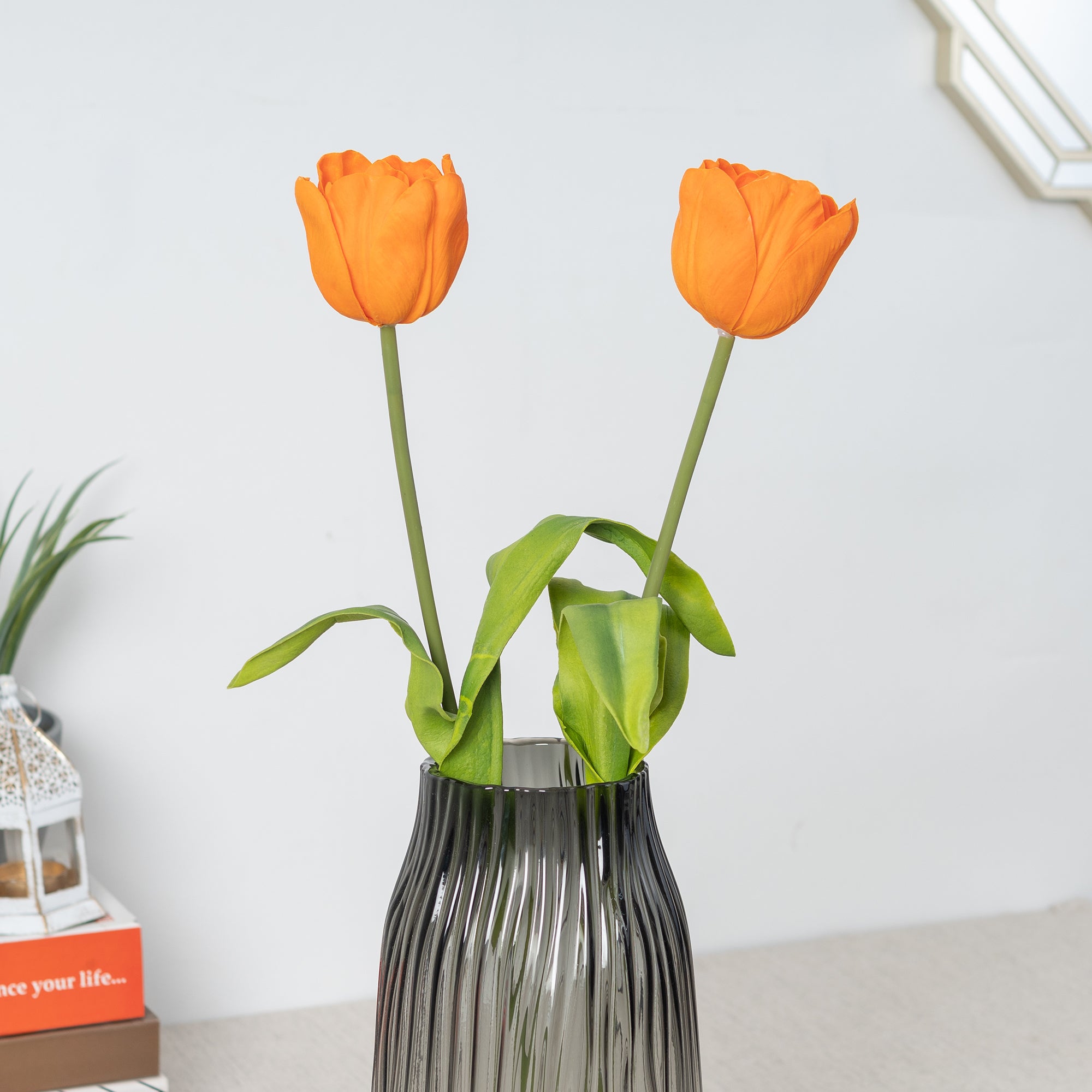 Elora  Yellow Tulip Faux Flower 52 Cm in Yellow Colour