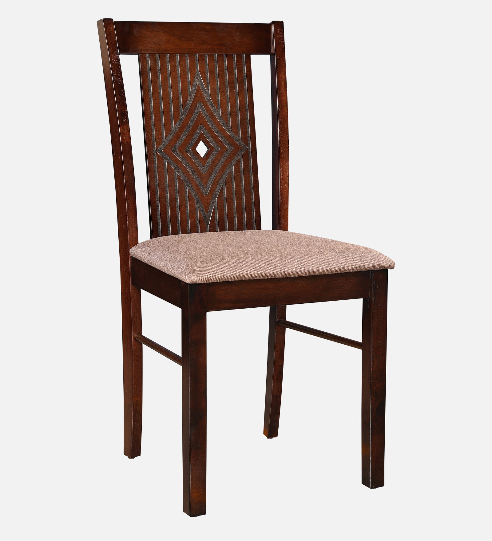 Aravali Rubber Wood Dining Chair Set Of 2 in Antique Cherry Colour