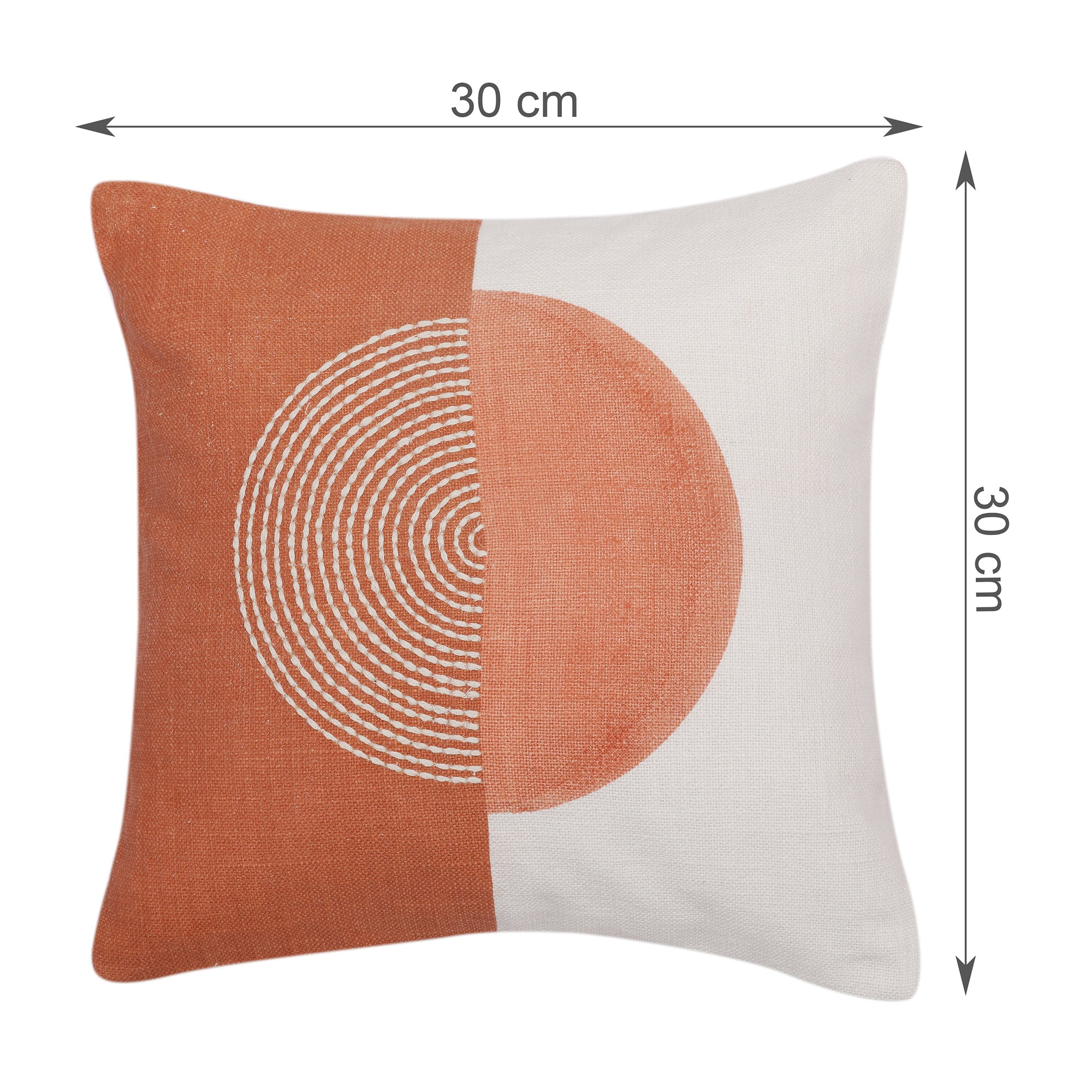 Modern Chic Cushion Cover Rust/Off White, 30X30cm