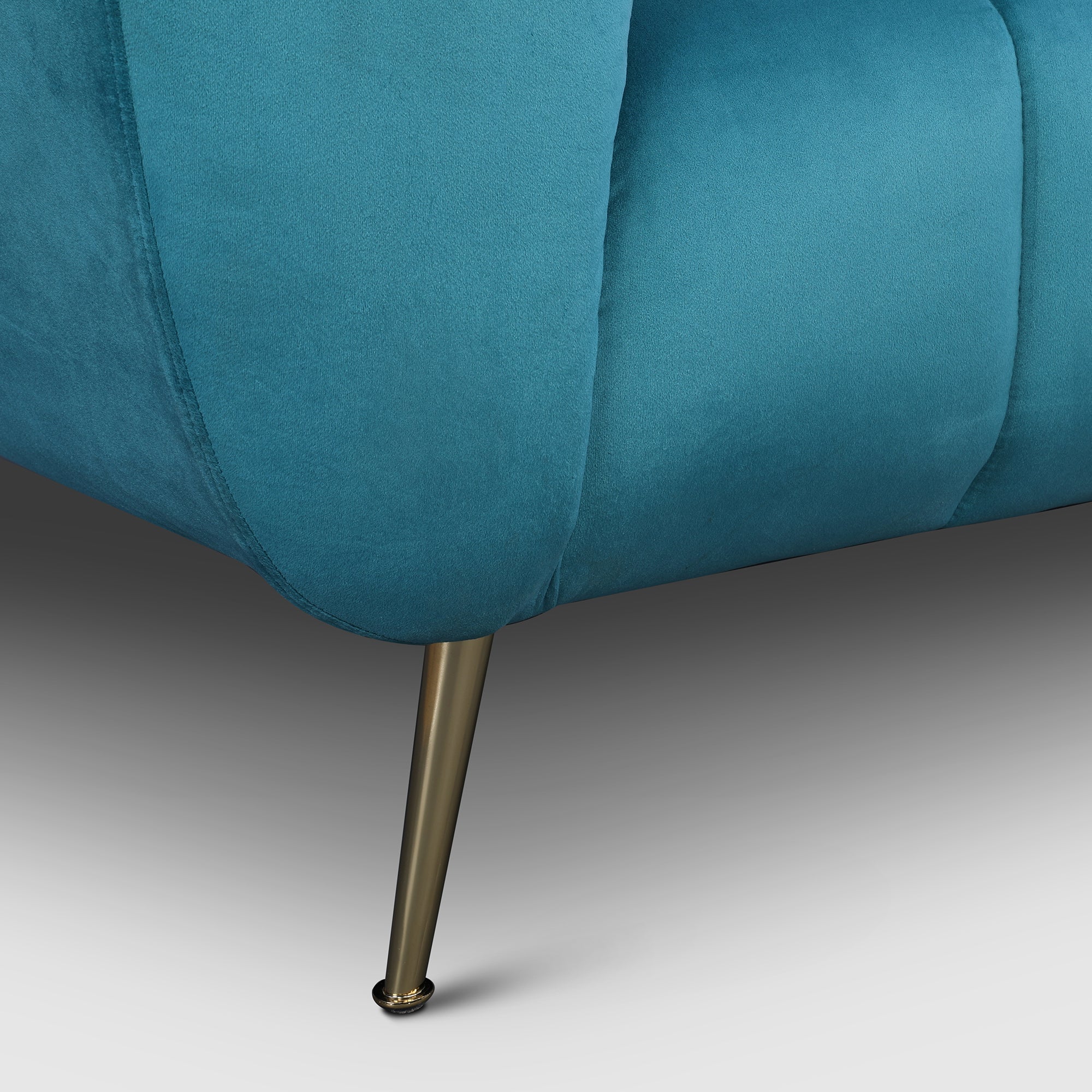 Catalina Velvet Two Seater Sofa in Teal Colour
