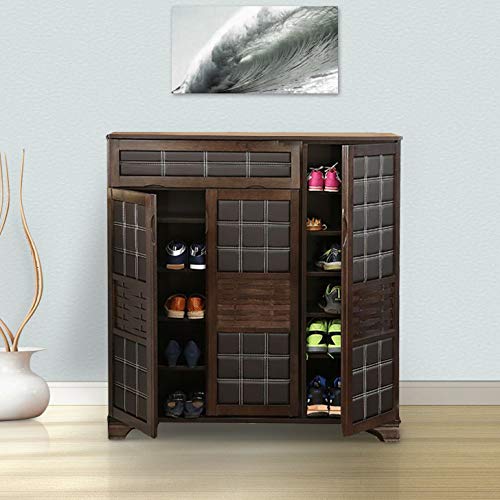 Clayton Engineered Wood Shoe Rack in Wenge Colour