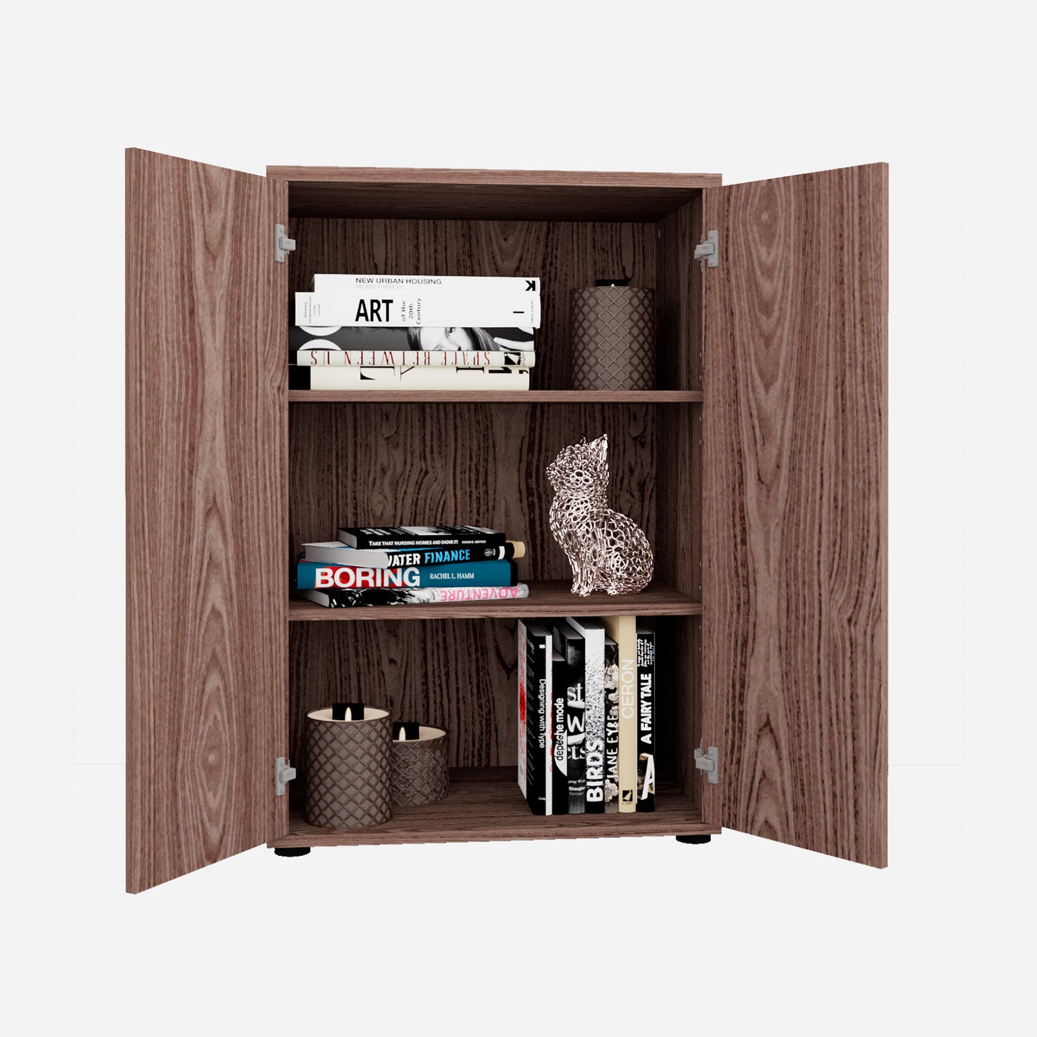Henley Engineered Wood Multipurpose Cabinet in Walnut Colour