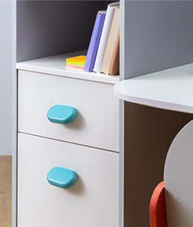 Skyline Study Desk in Rainy Grey Colour