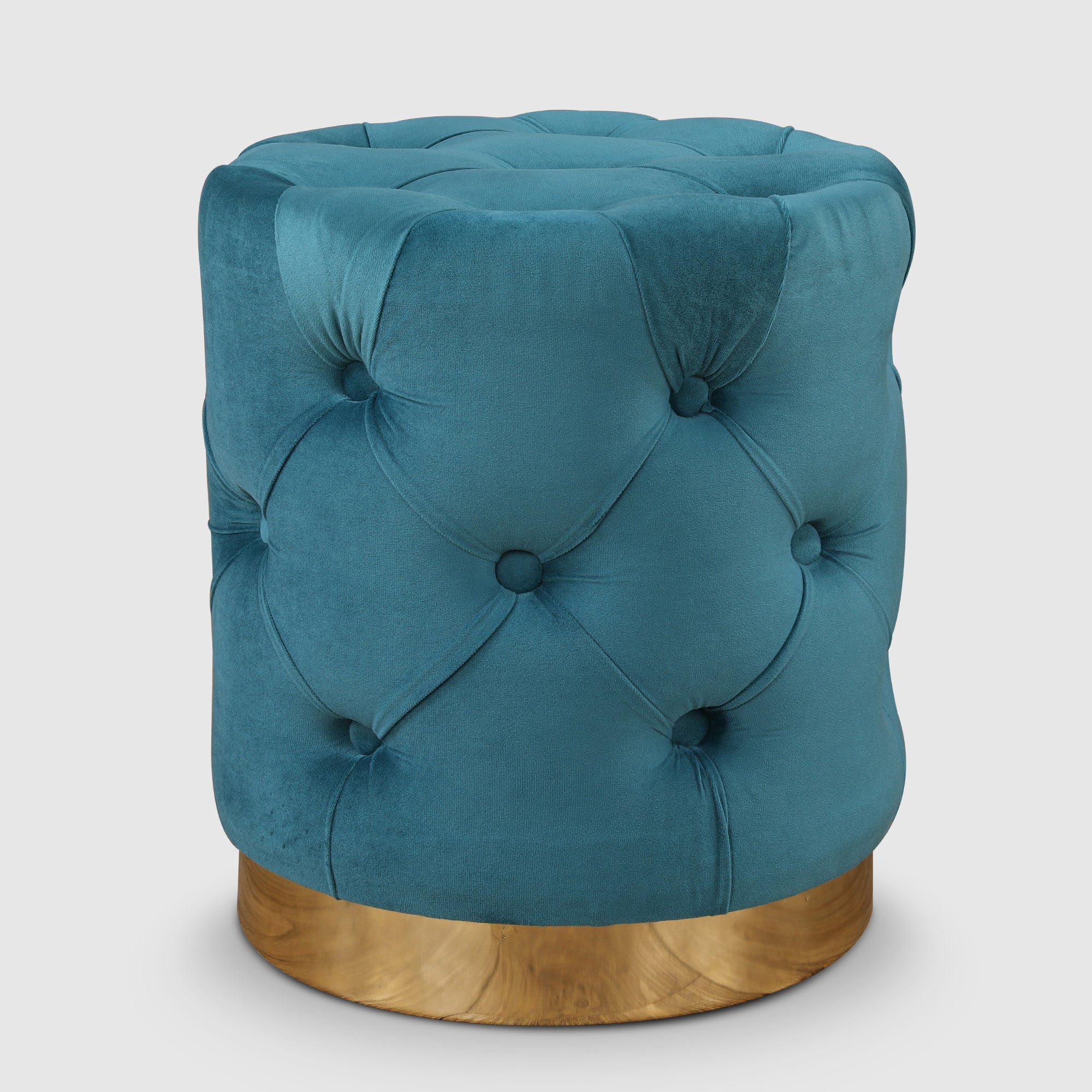 Chester Fabric Ottomans in Emerald Colour