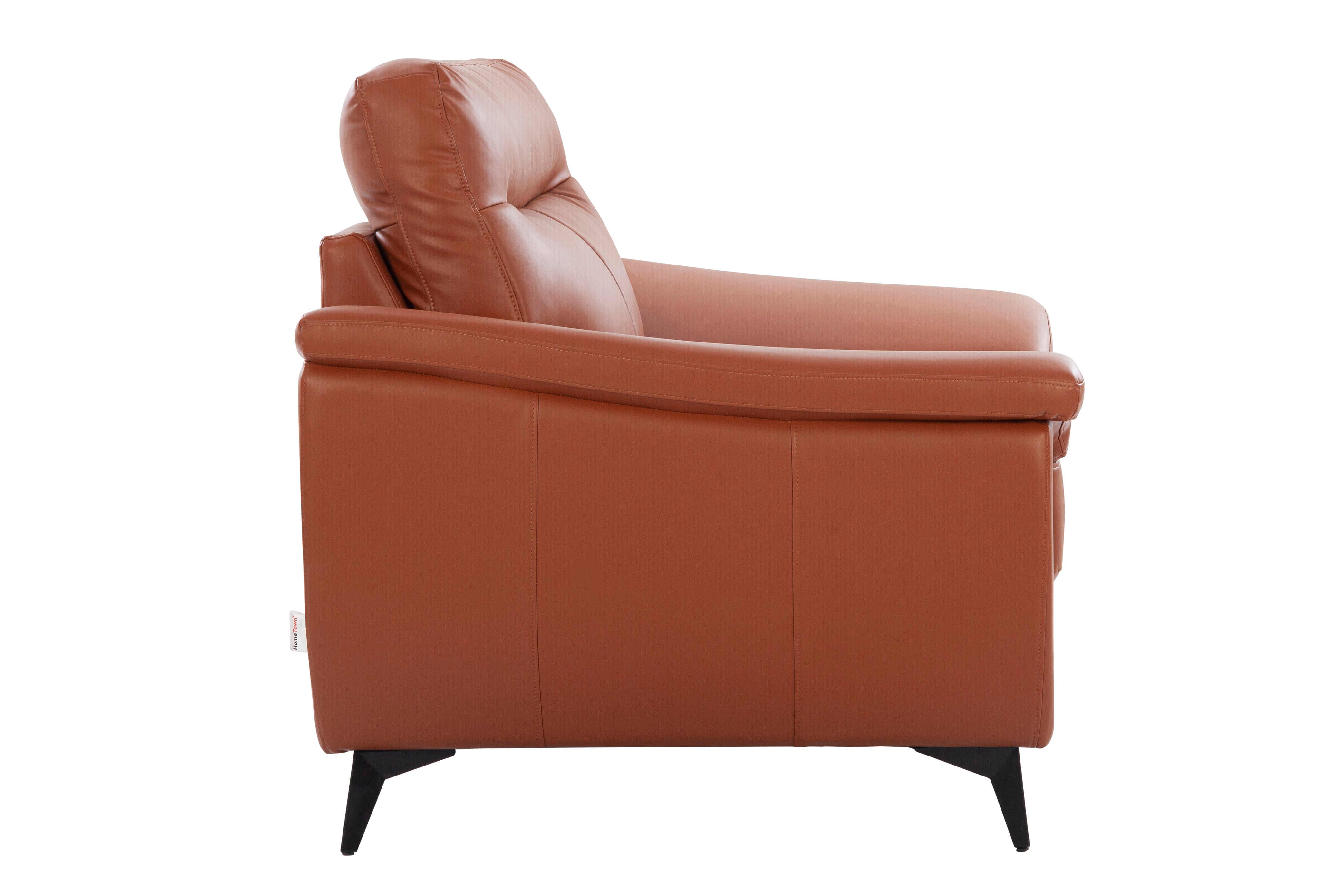 Genova Leatherette Single Seater Sofa in Tan Colour