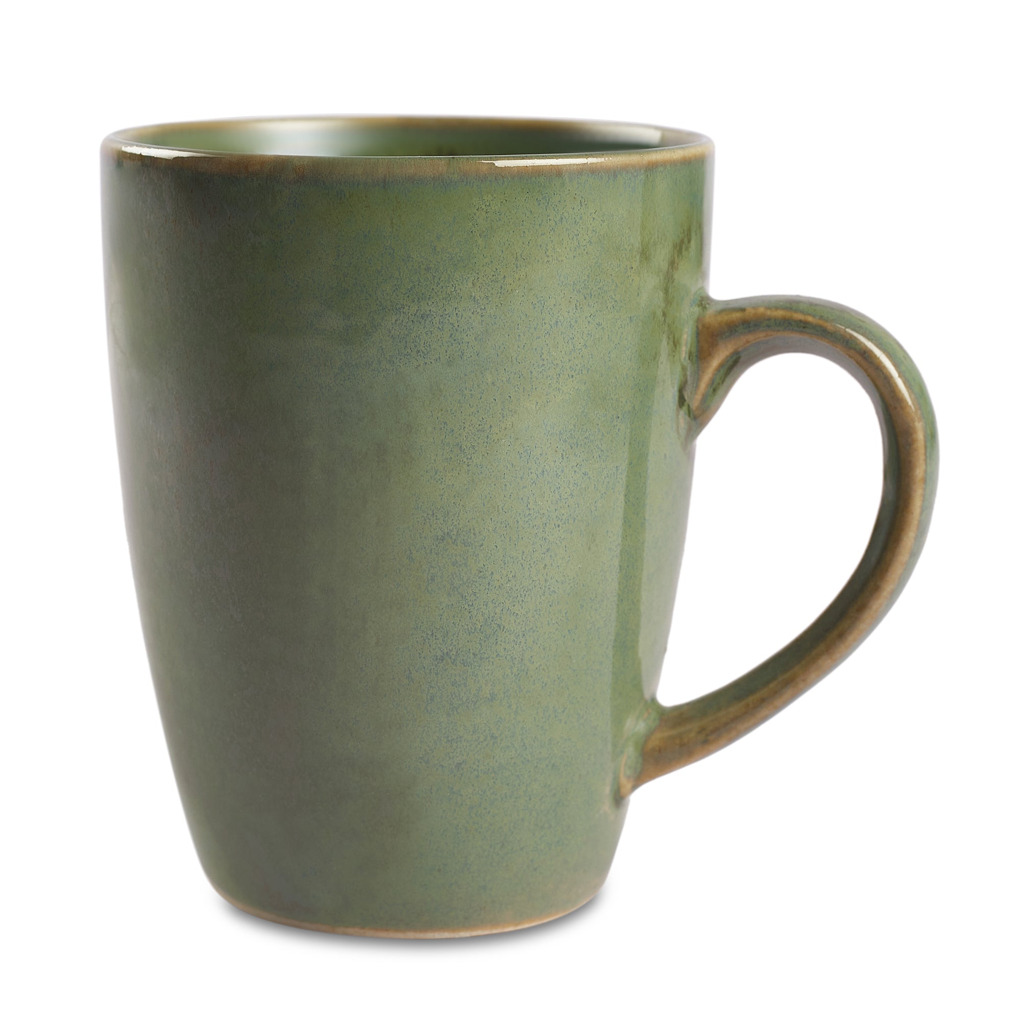 Hygge Studio Pottery Stoneware Breakfast Mug & Bowl Set of 6 in Sage Green Colour by Living Essence