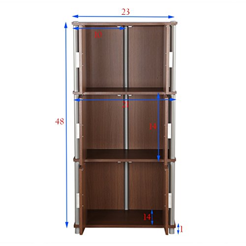 Jacob Engineered Wood 3 Tier Multipurpose Cabinet in Oak Colour