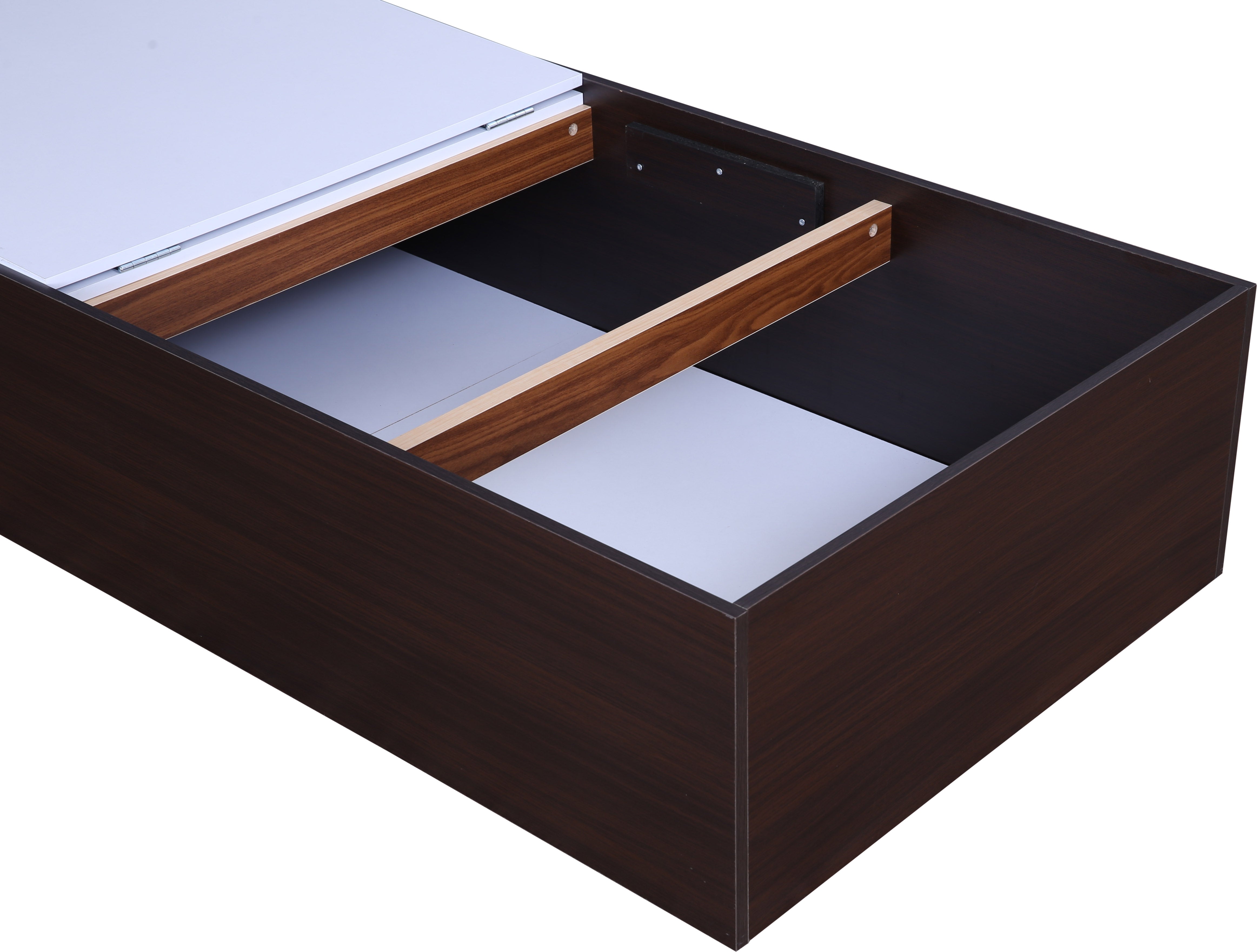Ria Single bed with Box storage in Walnut Colour