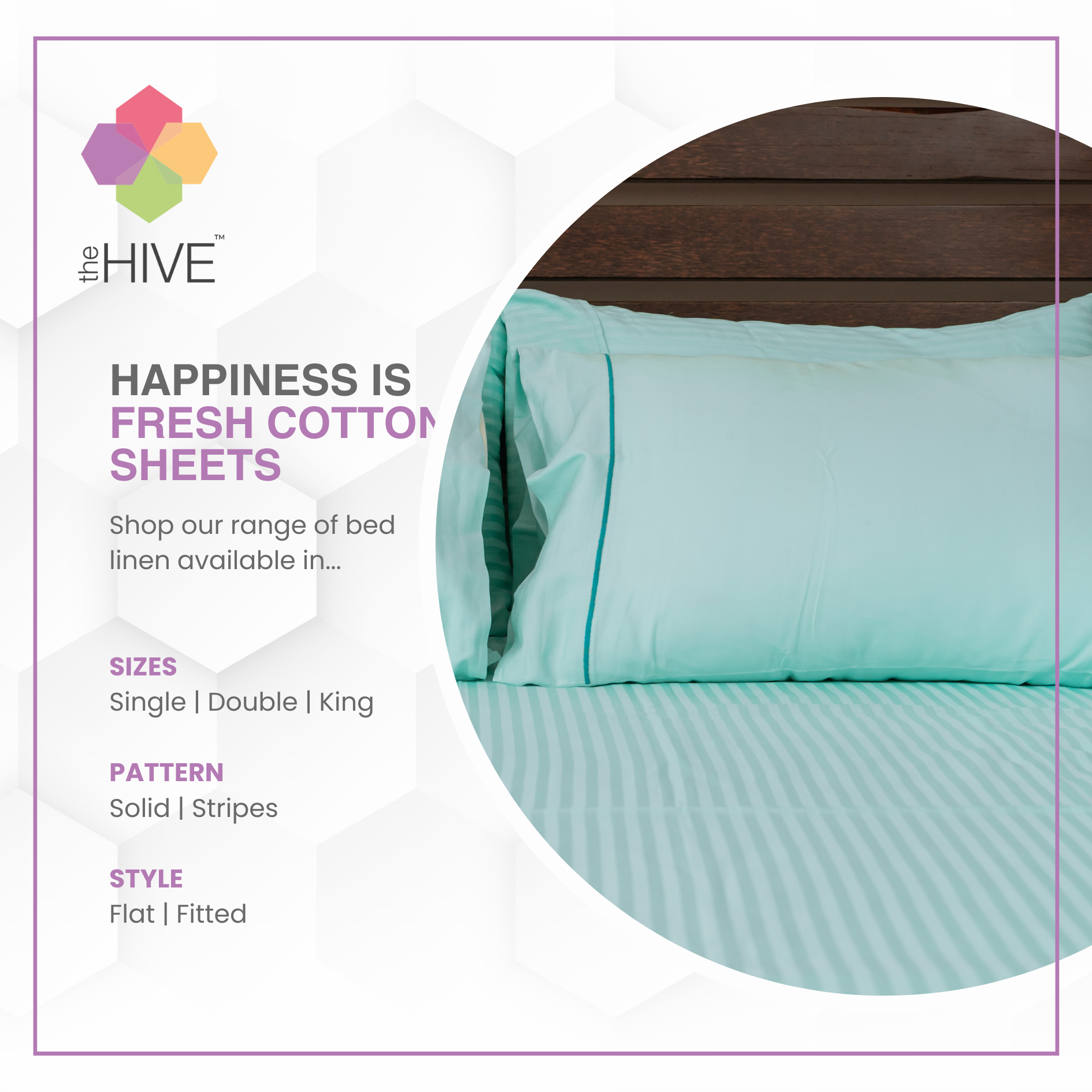 Comfy Beds Set of 2 Pillow Covers Pistachio, 45x70cm