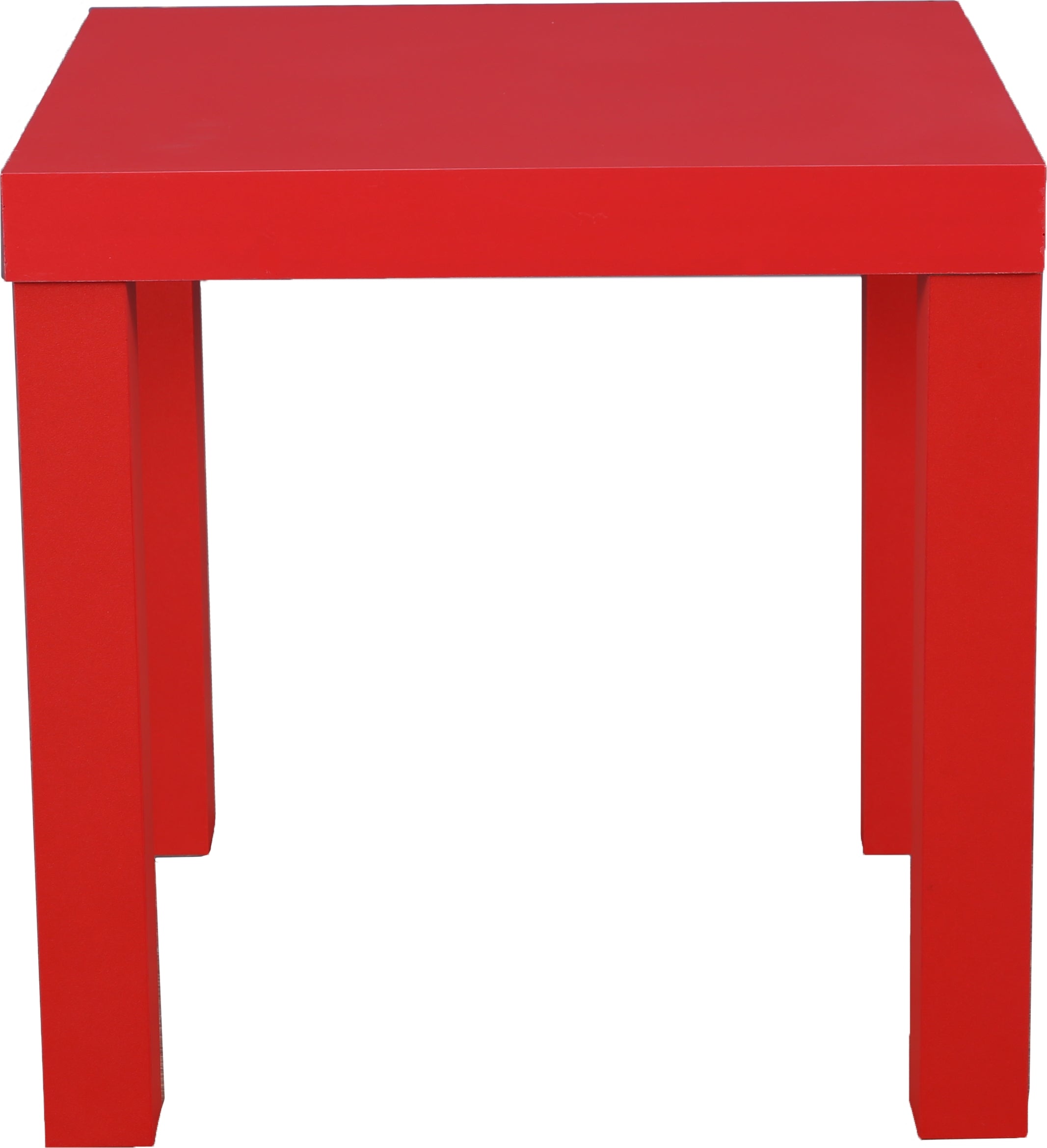 Larix Engineered Wood Side Table in Red Colour