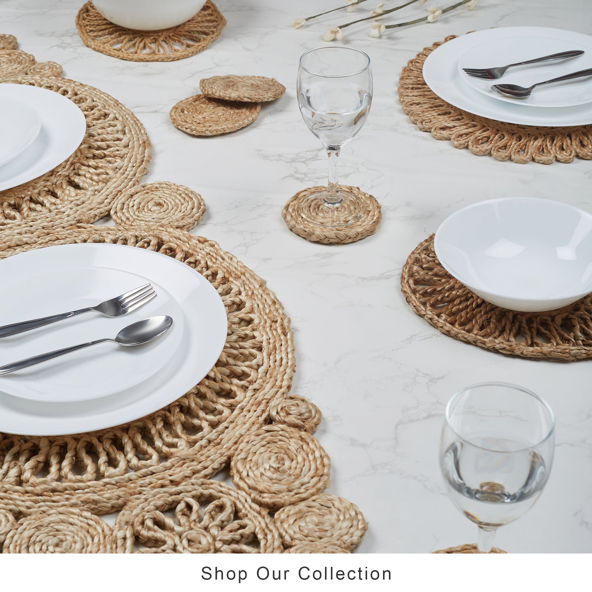 Ebony Handmade Seagrass Placemat 30x45 Cm in Natural Colour