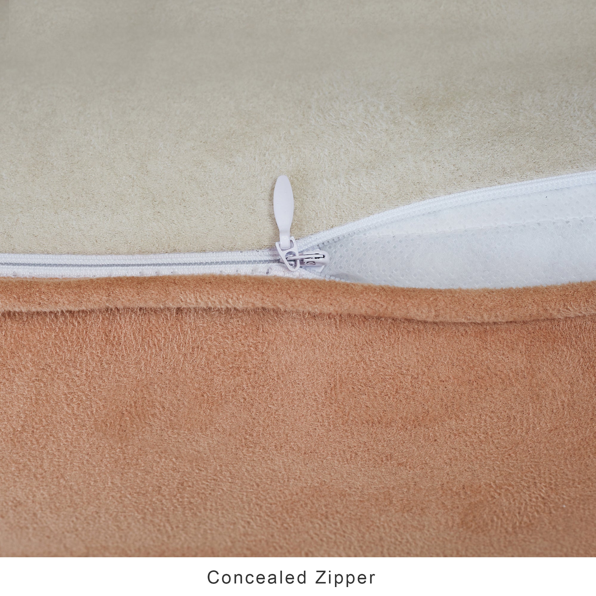 Nora Shades  Reversible Solid Cushion Cover 60X60 Cm in Tan Colour