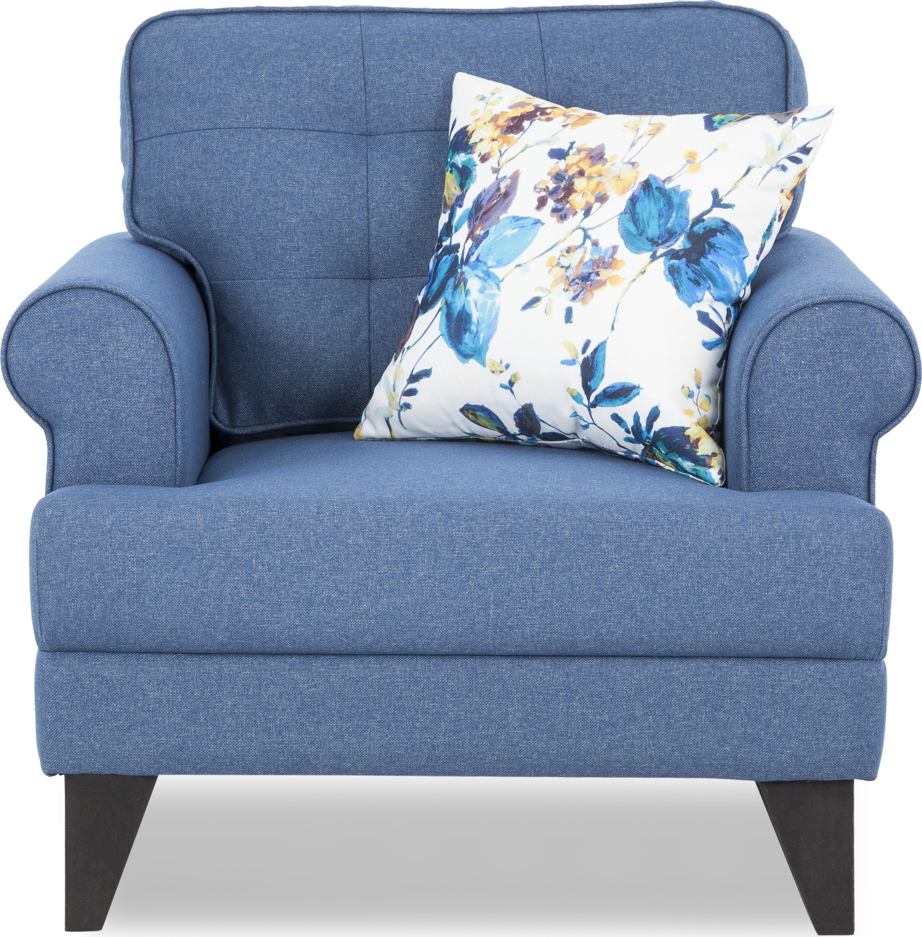 Paddington Fabric Single Seater Sofa in Blue Colour
