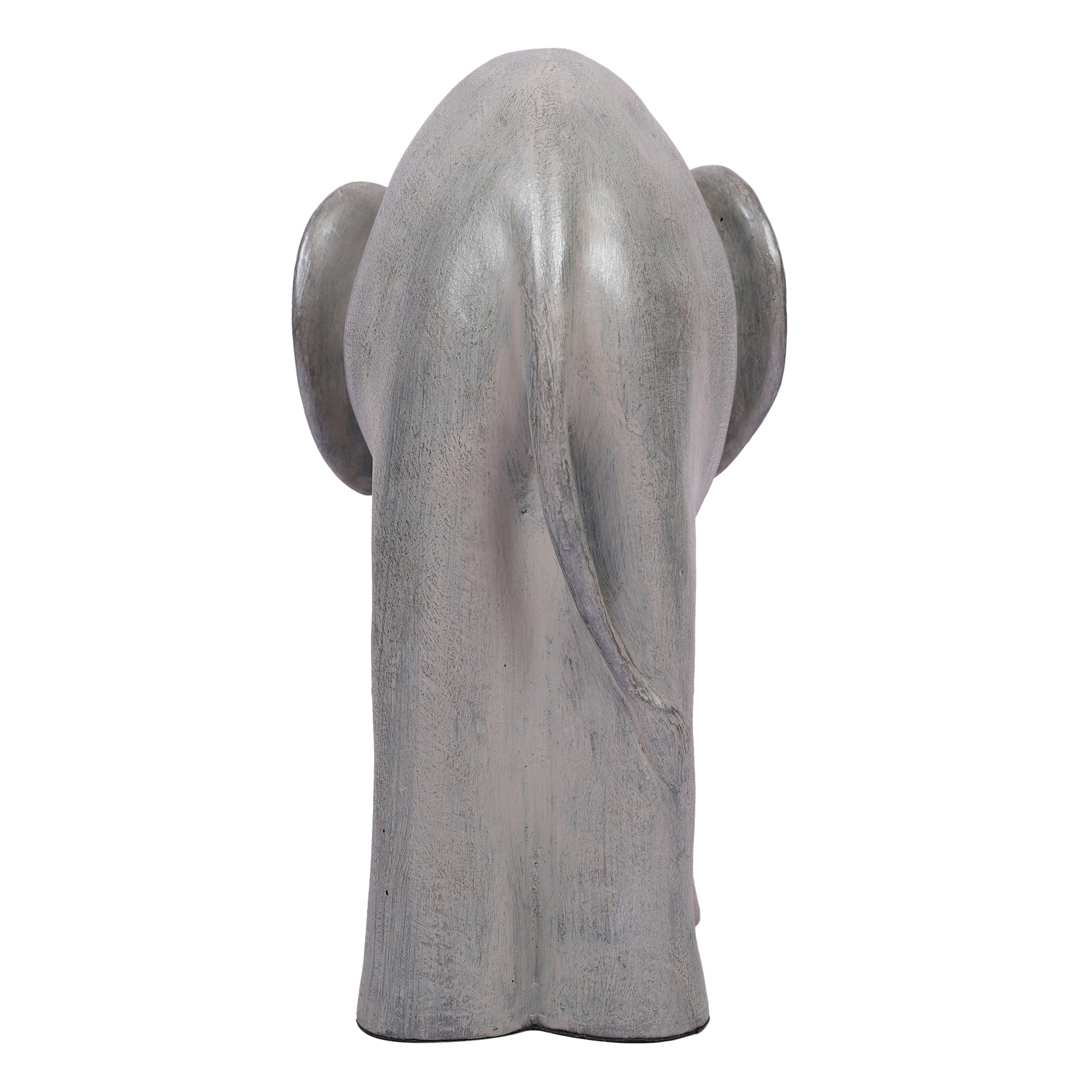 Stella Silver Pearl Finish Polyresin Elephant Table D&eacute;cor