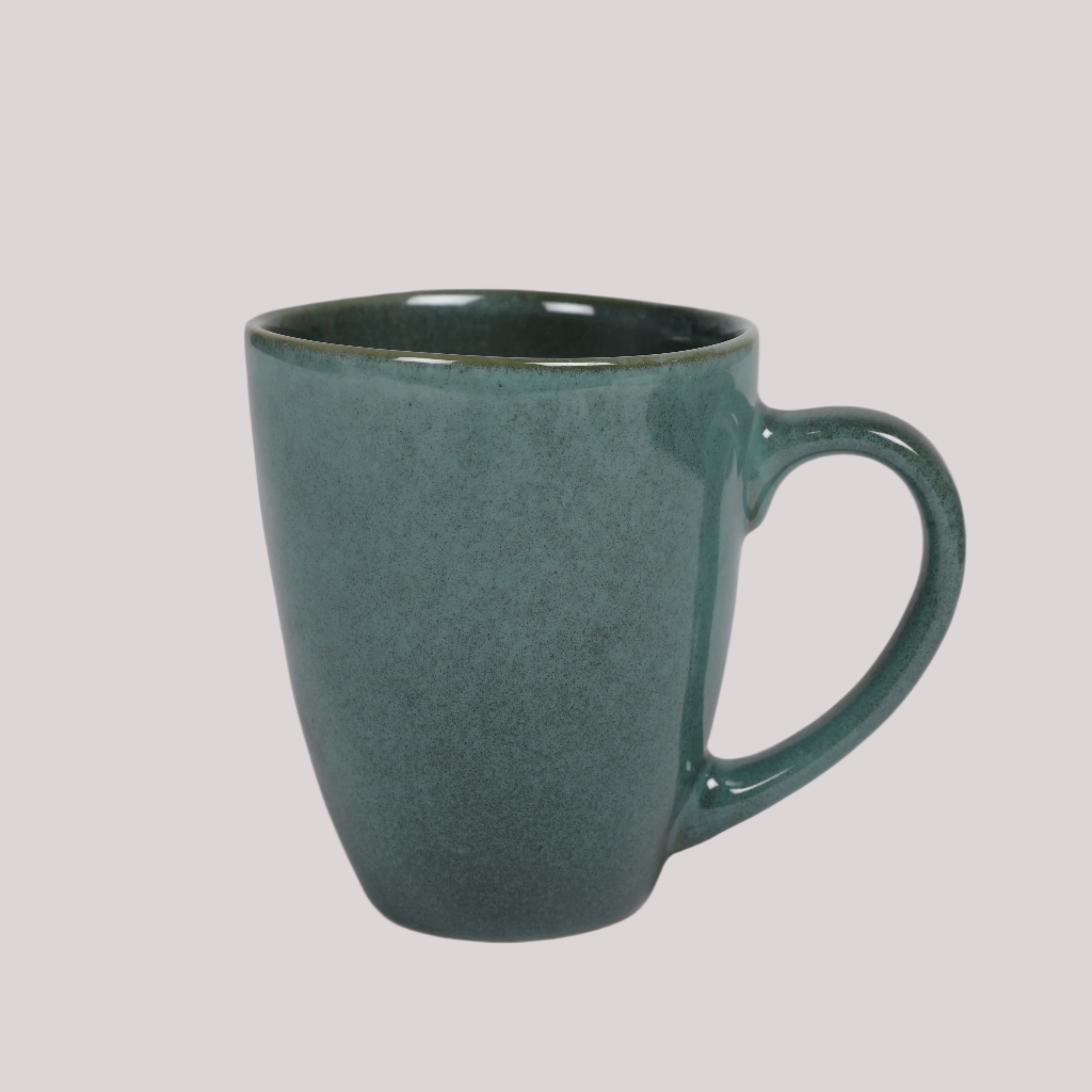 Living Essence Stoneware Mug Green 380ml Set of 2Pcs