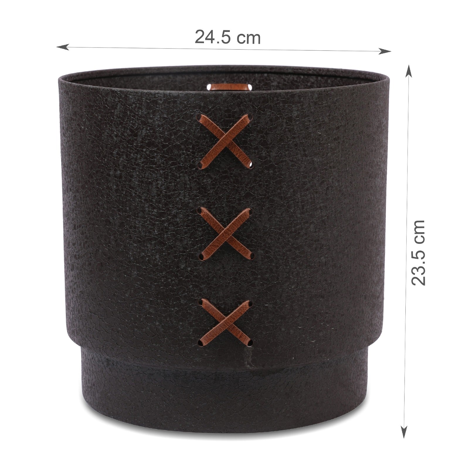 Cosmos Metal Planter 22 cm in Brown Colour