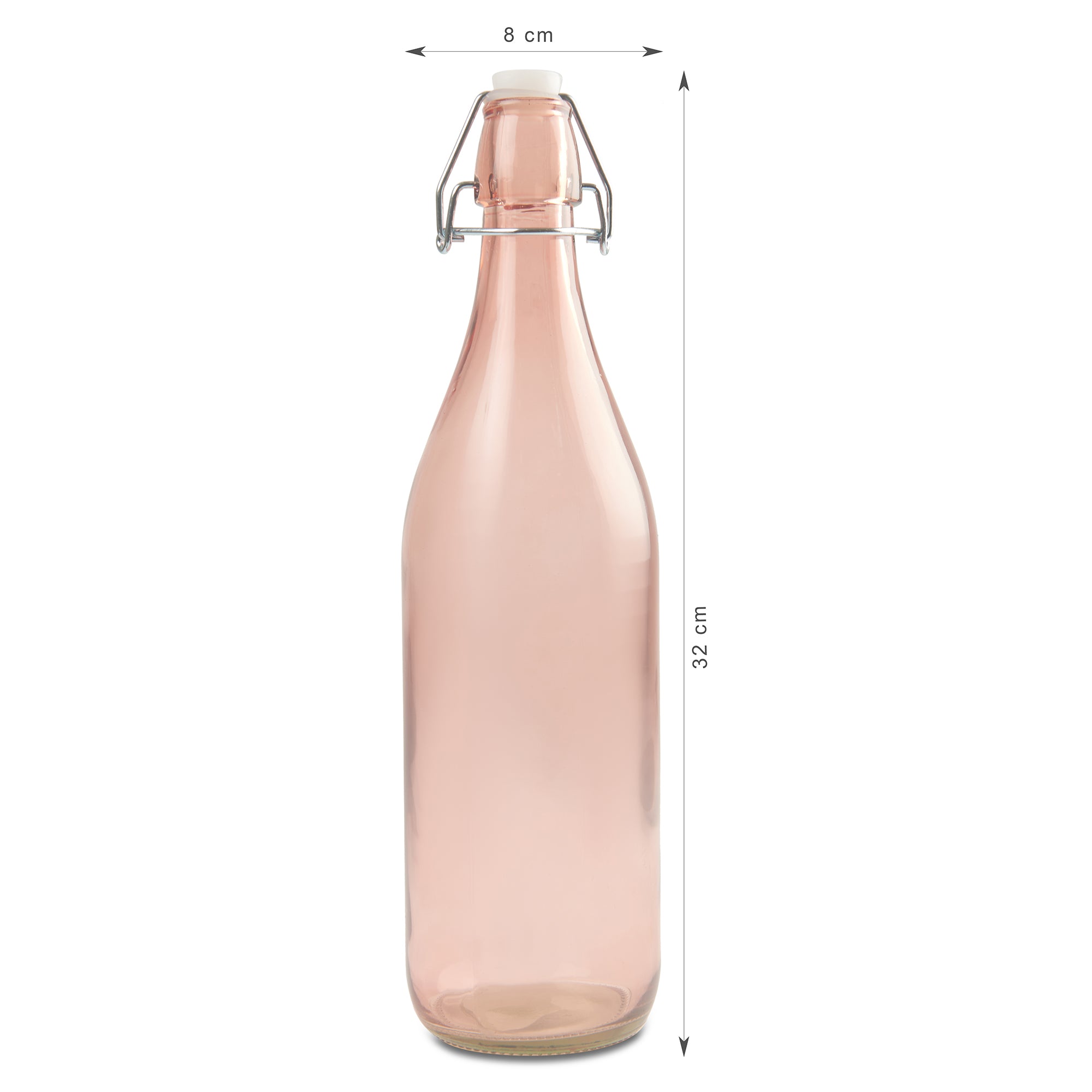 Good Life Glass Tinted Bottle 1 Ltr in Pink Colour