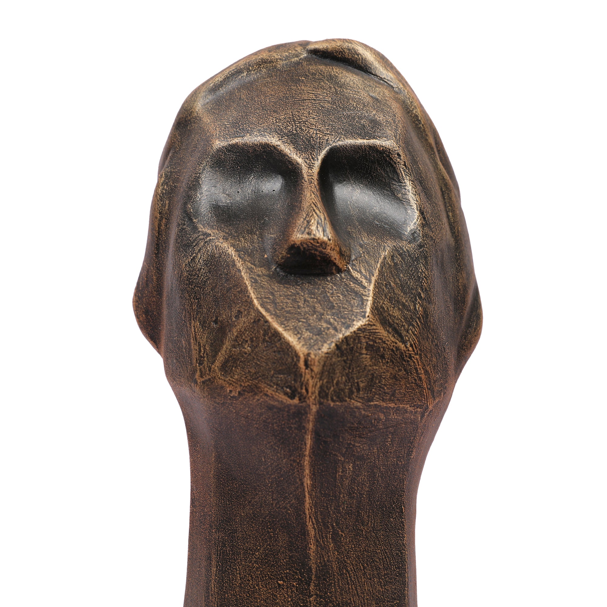 Stella Antique Finish Polyresin Female Abstract Facial Table D&eacute;cor