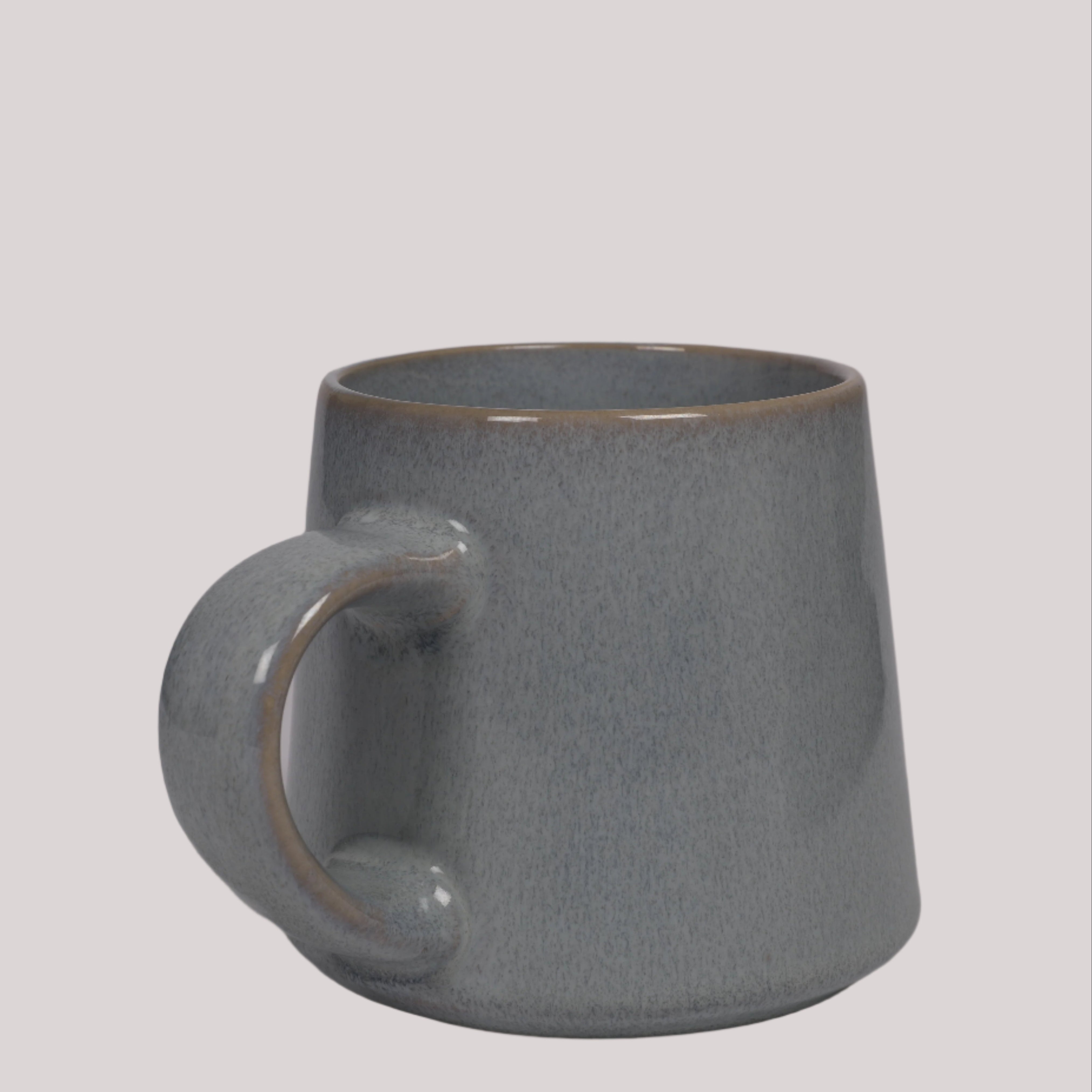 Living Essence Stoneware Mug Blue 450ml Set of 2Pcs
