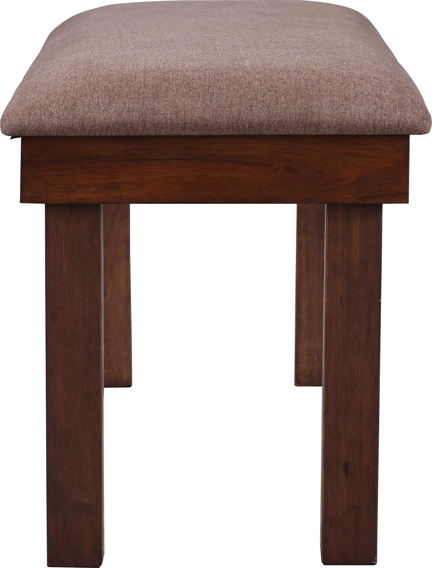 Hopton Solid Wood Four Seater Bench in Brown Color
