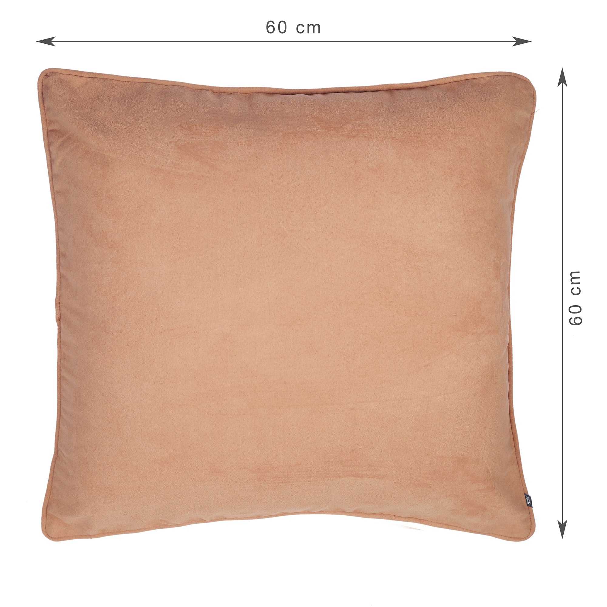 Nora Shades  Reversible Solid Cushion Cover 60X60 Cm in Tan Colour