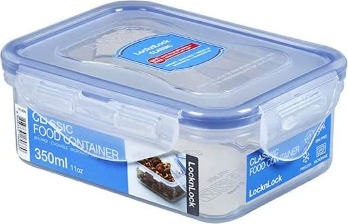 Modular BPA Free Airtight Plastic Rectangle Container 350 ml in Transparent Colour