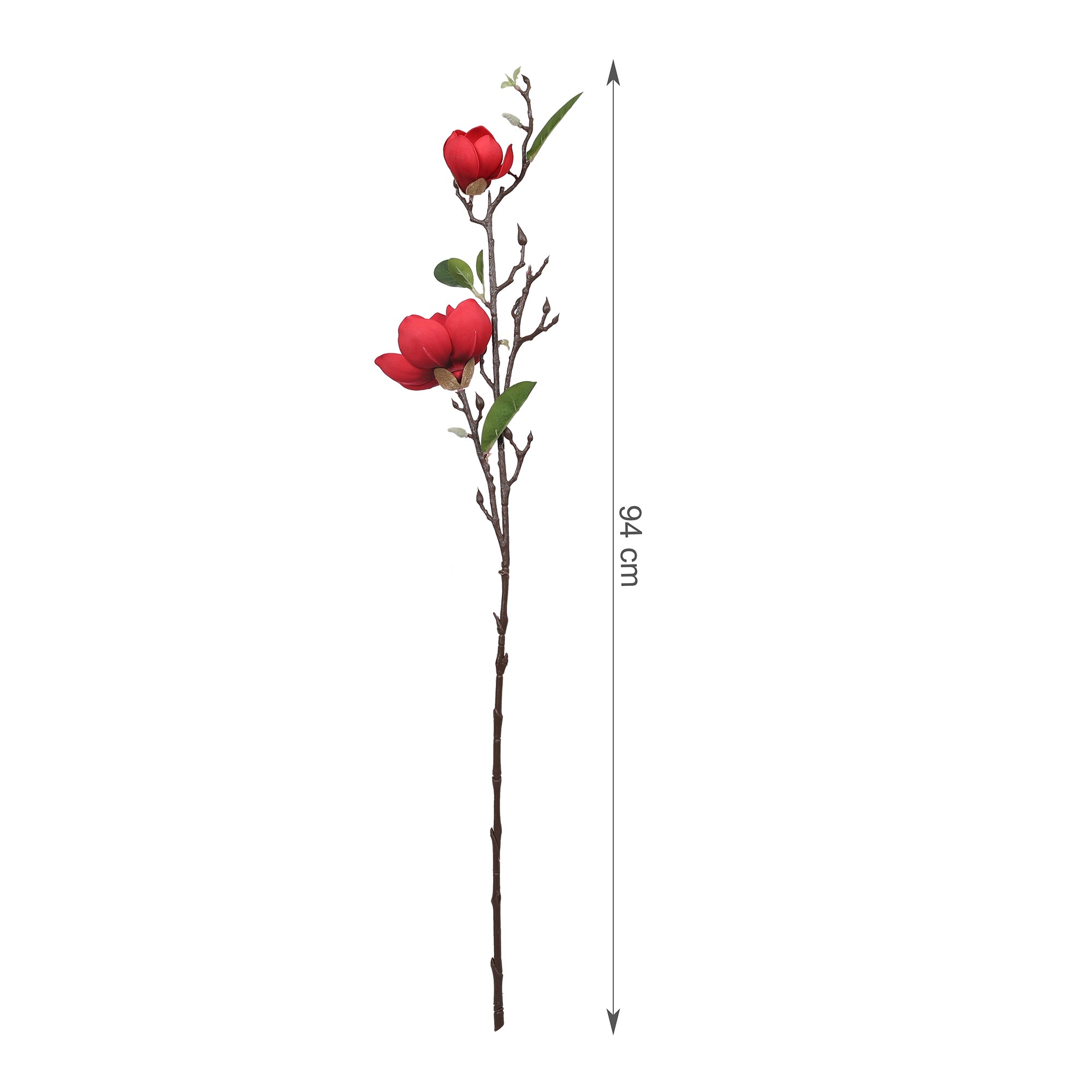 Blume Artificial Flower Magnolia Stem 94cm in Red Colour By Living Essence