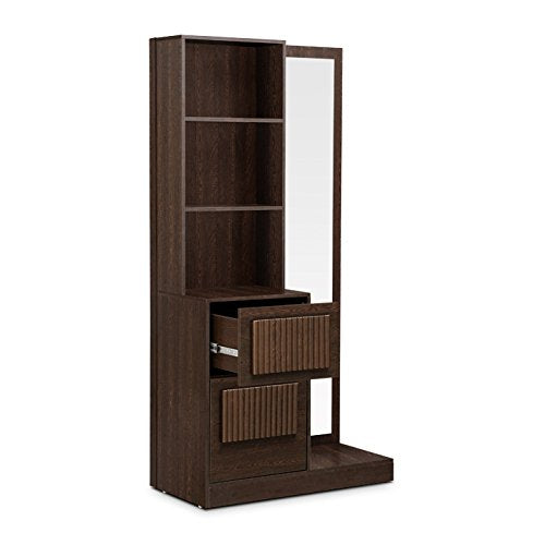 Tiago Engineered Wood Dressing Table with Mirror in Wenge Colour