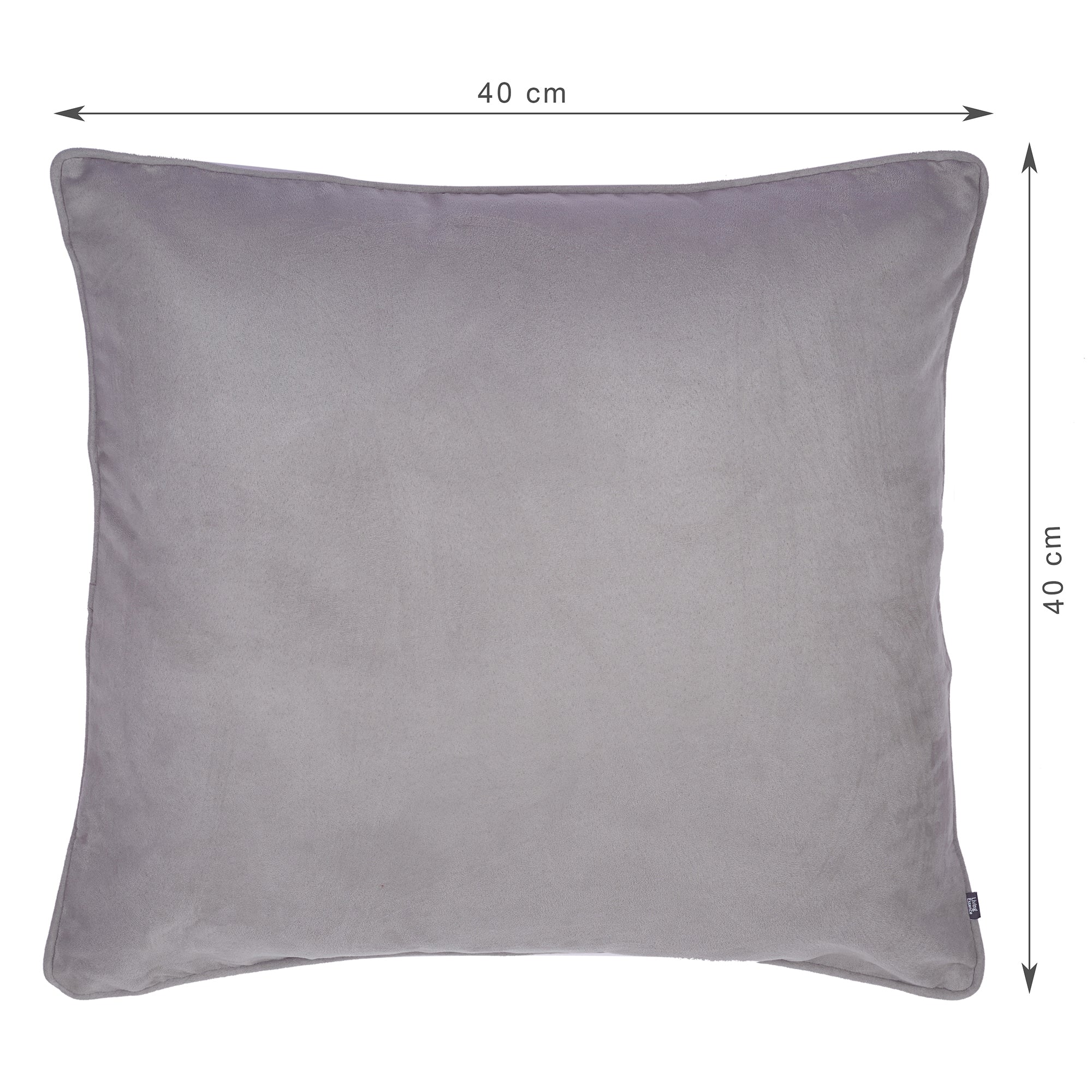 Nora Shades  Reversible Solid Cushion Cover 40X40 Cm in Grey Colour