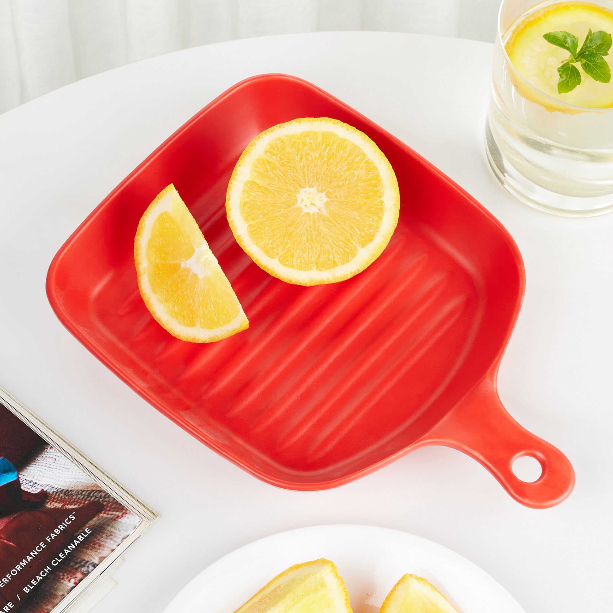 Ace Ceramic Square Serving Platter in Assorted Colour