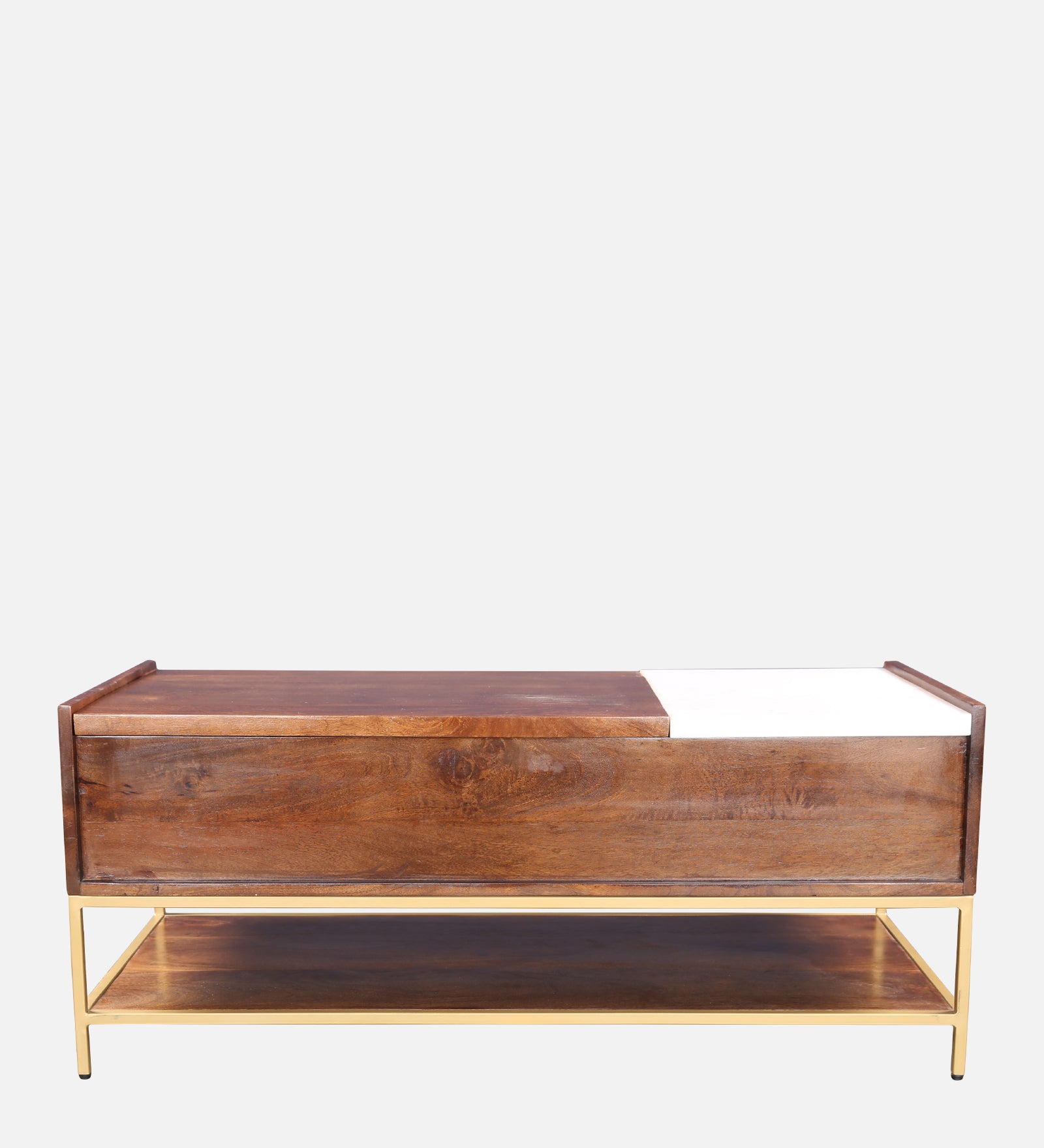 Crema Marble Top Center Table in Brown Colour