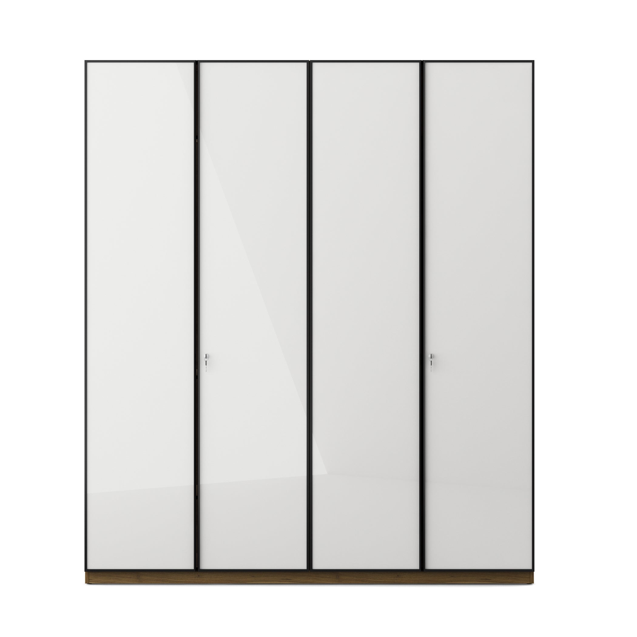 Freya  Four Door Wardrobe in Natural Teak Colour
