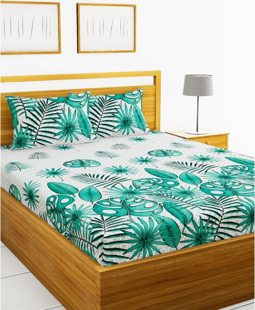 Callista Cotton King Bed Sheet 274X274 Cm in Shagreen Colour