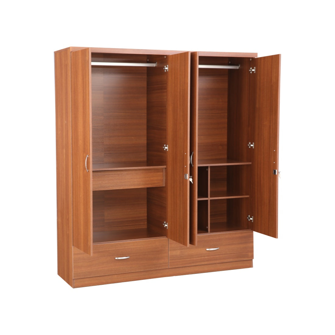 Ultima 4 door wardrobe in Walnut Colour