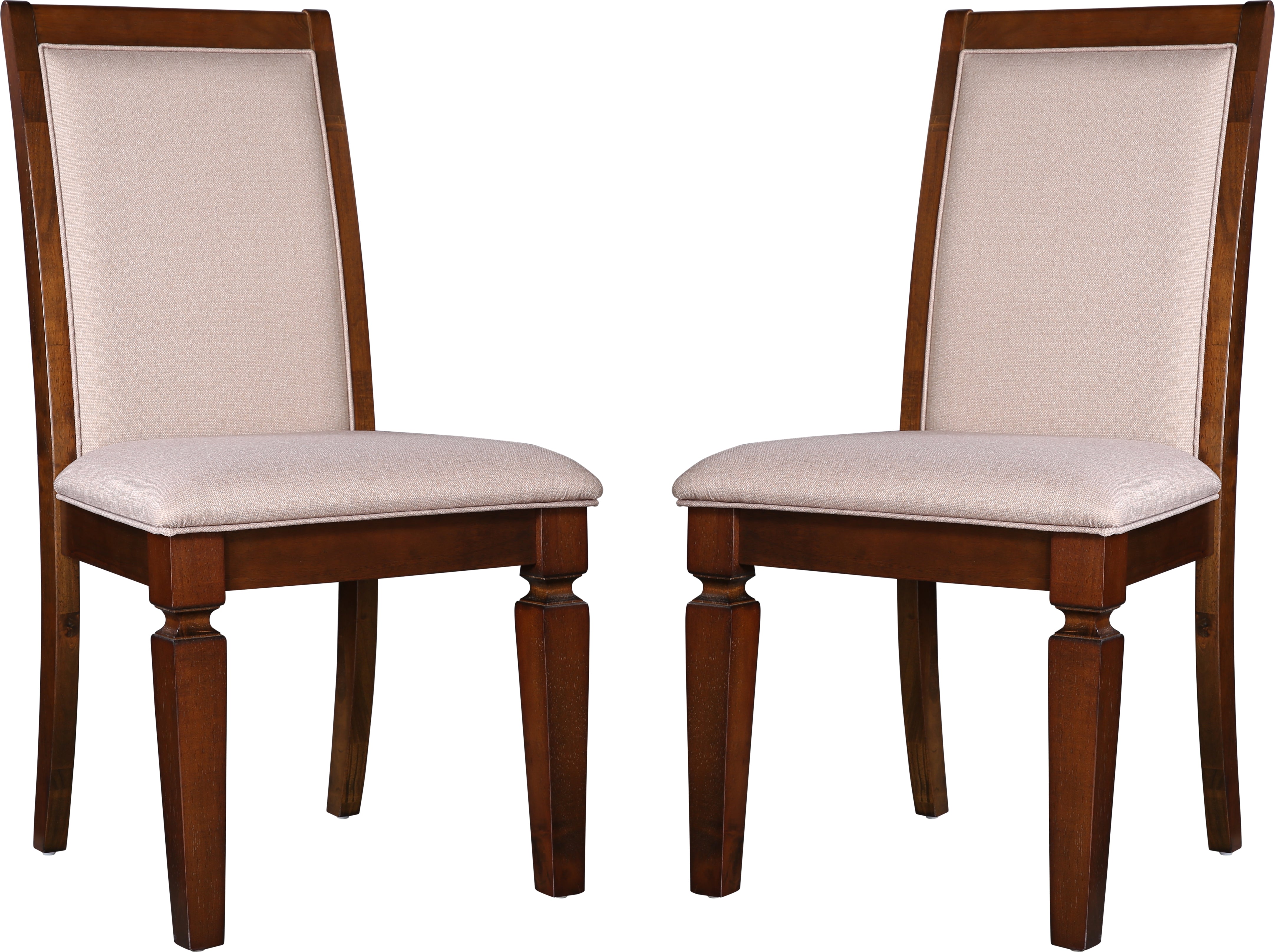 Bliss Solidwood Dining Chair Set of 2 in Beige Colour