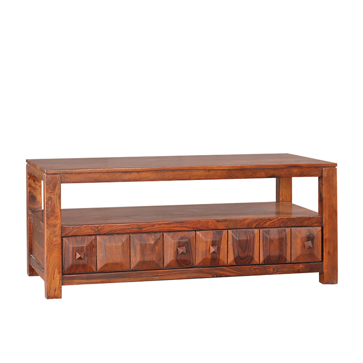 Woodrow Sheesham Wood(Rosewood) Center Table in Honey Colour