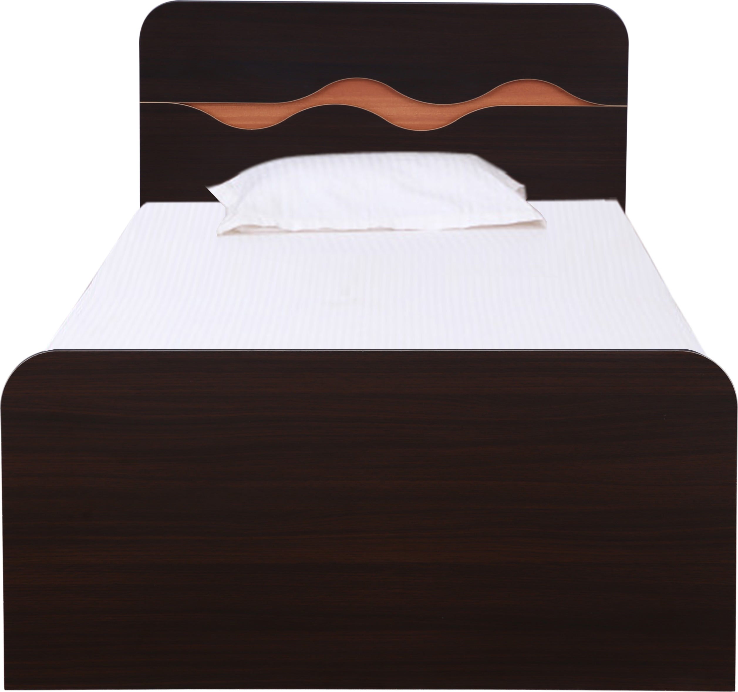 Swirl Single bed with Box storage in Dark Oak Colour