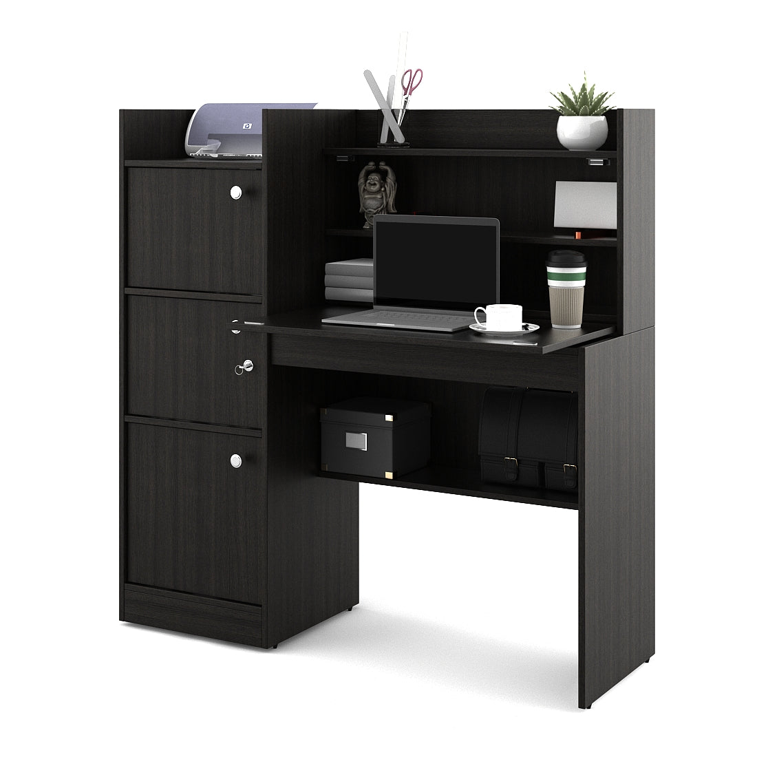 Venus Engineered Wood Study Table in Wenge Colour